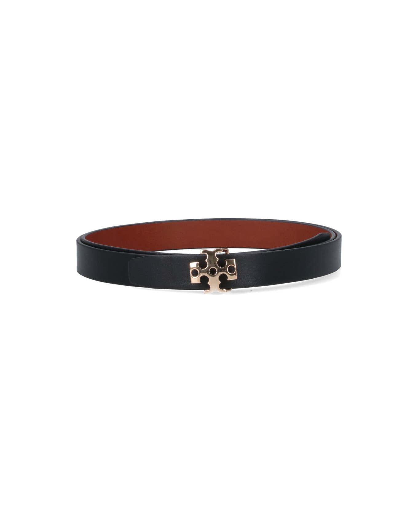 Tory Burch Logo Reversible Belt - Black  