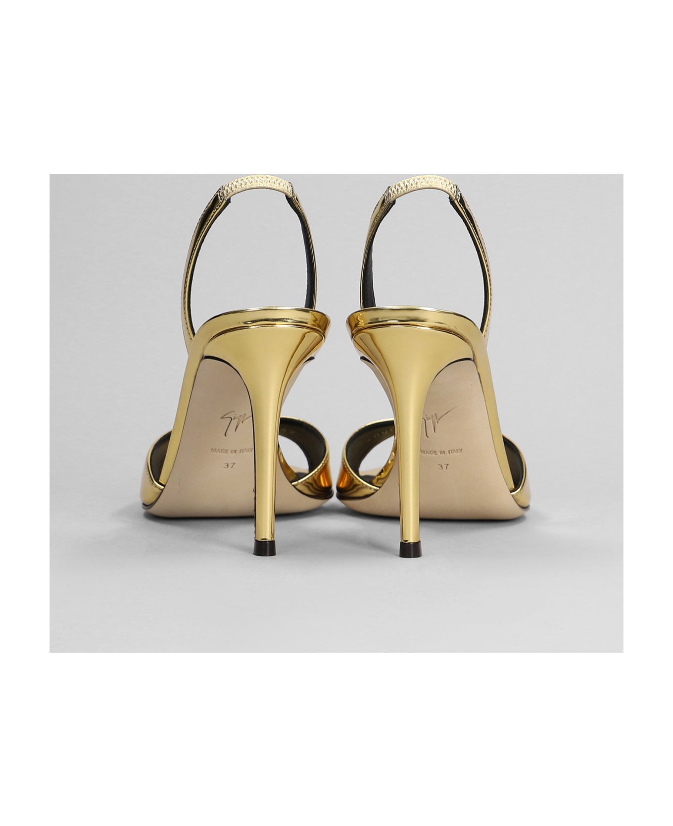 Giuseppe Zanotti Sandals In Gold Patent Leather - gold