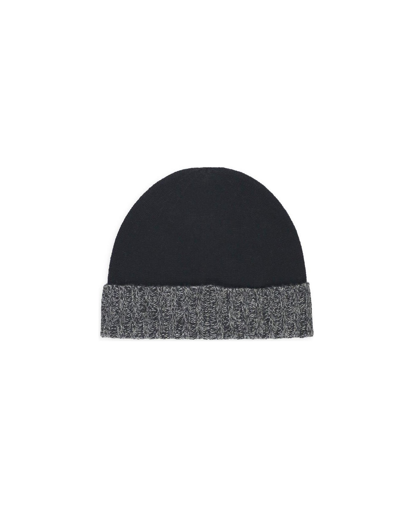 Stone Island Logo Patch Turn-up Beanie