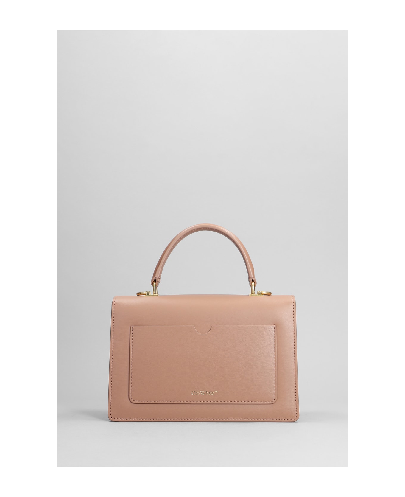 Off-White Jitney 1.4 Hand Bag In Rose-pink Leather - rose-pink