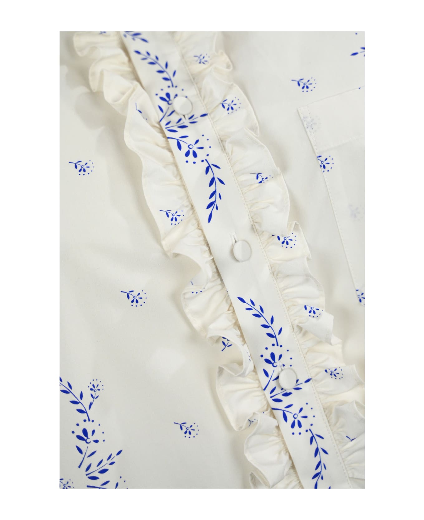 Philosophy di Lorenzo Serafini Poplin Mini Shirt Dress - Bianco/azzurro
