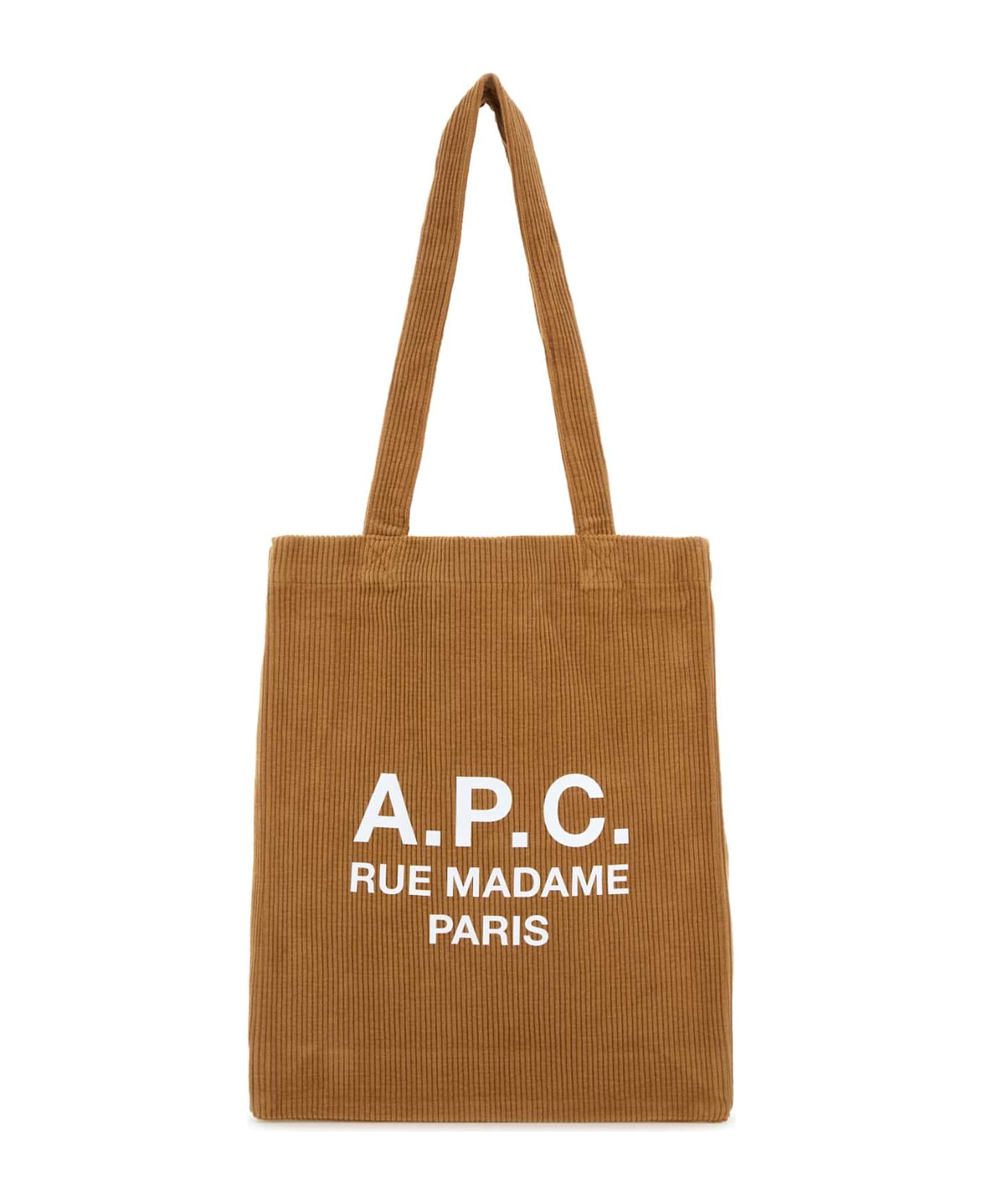 A.P.C. Camel Corduroy Lou Shopping Bag - CARAMEL