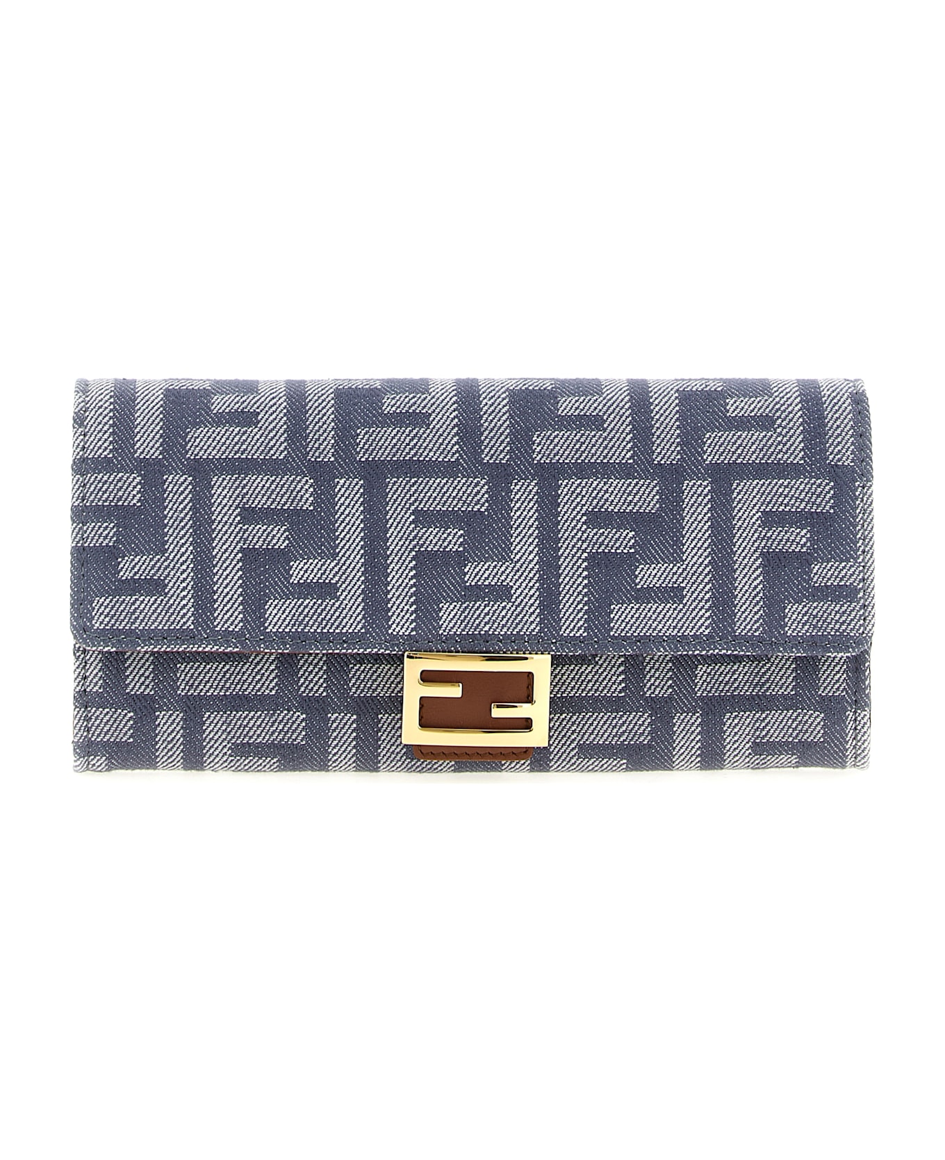 Fendi 
continental Baguette
 Wallet On Chain - Blue