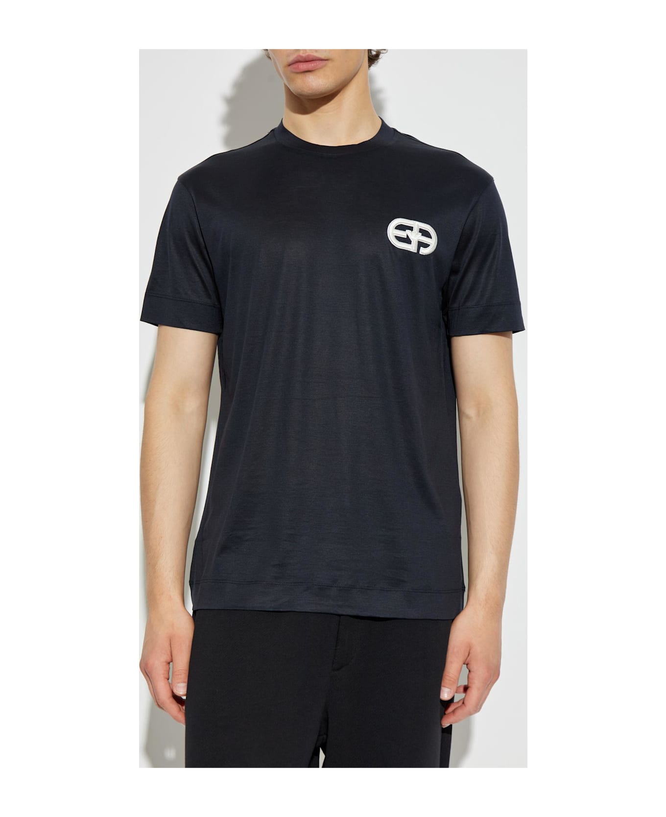 Emporio Armani T-shirt With Logo - Blue