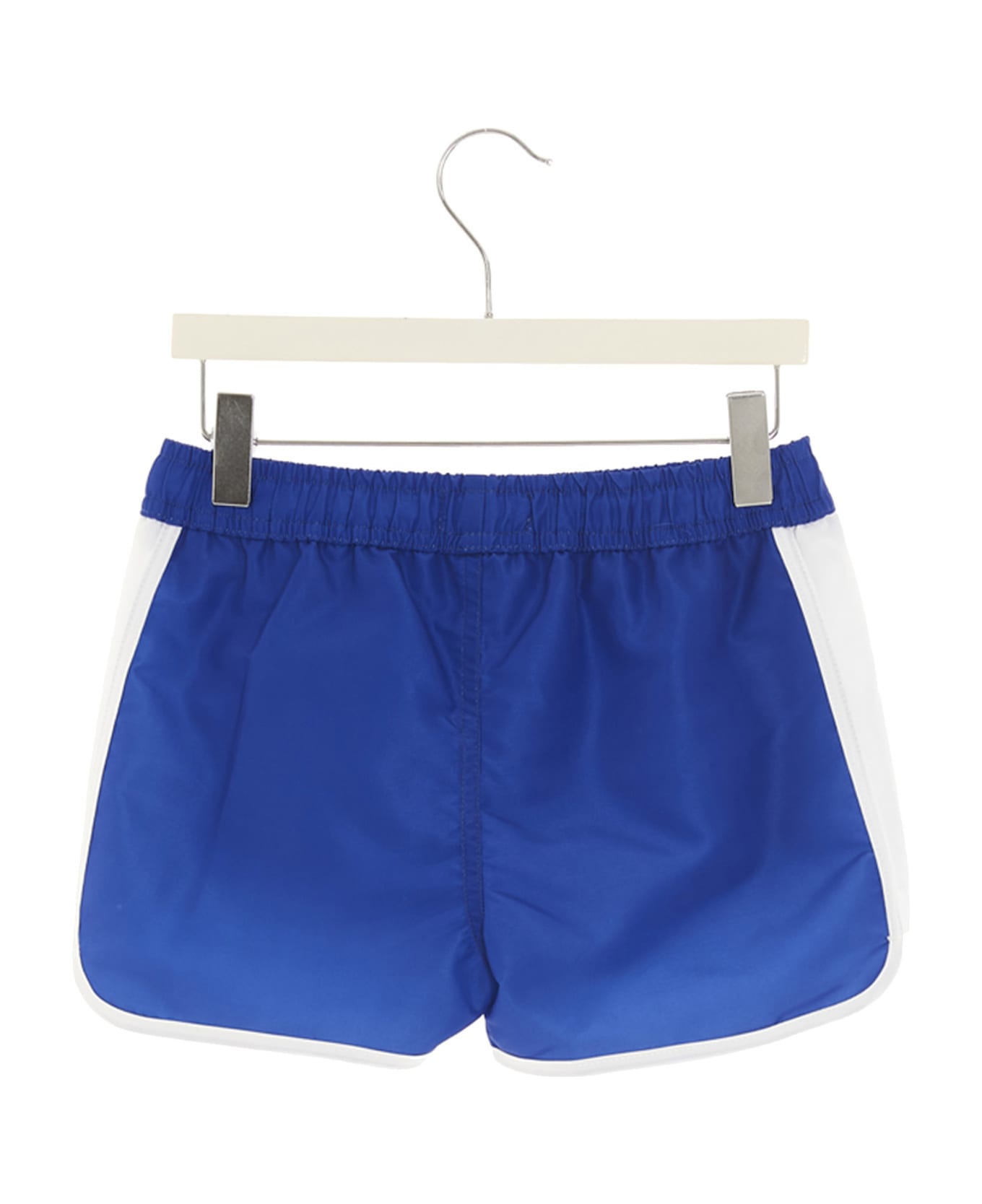 Moschino Logo Print Beach Shorts - Blue