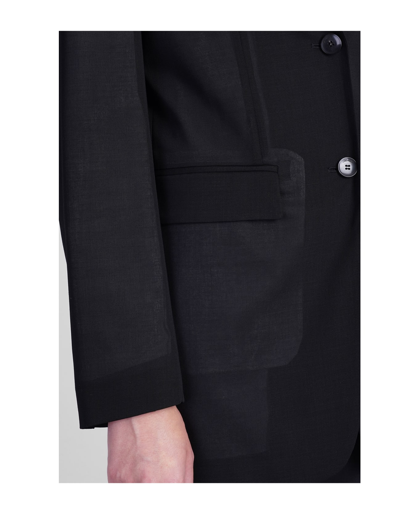 Blumarine Blazer In Black Wool - black