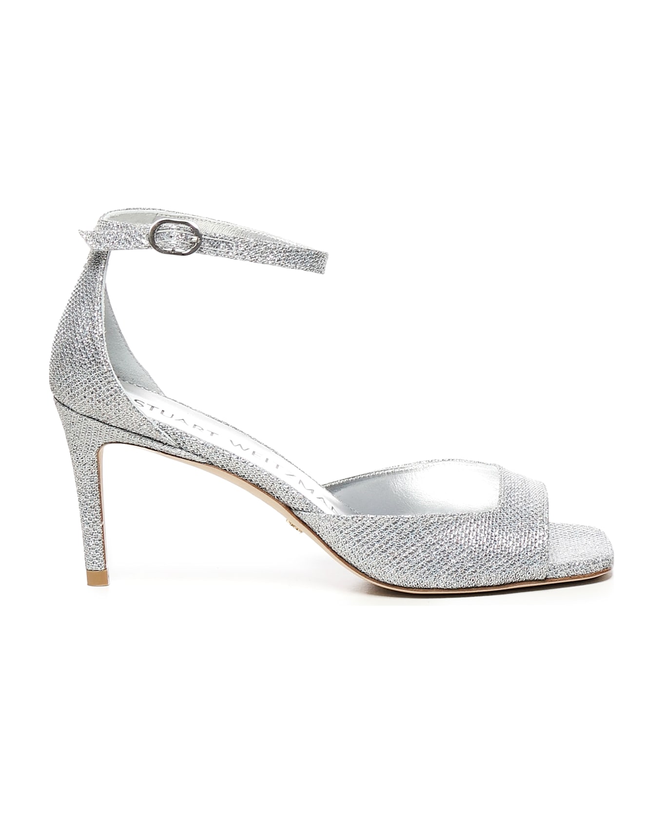 Stuart Weitzman Nudistia Lurex Sandals - Silver