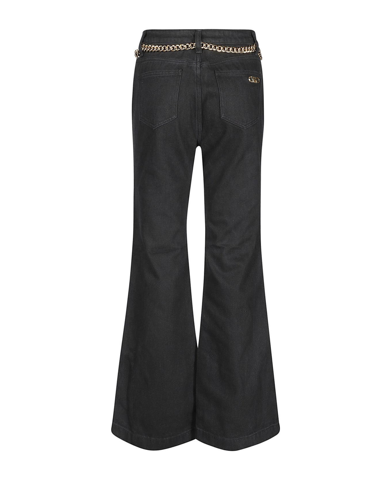 Michael Kors Flare Chain Belt Jeans - Black