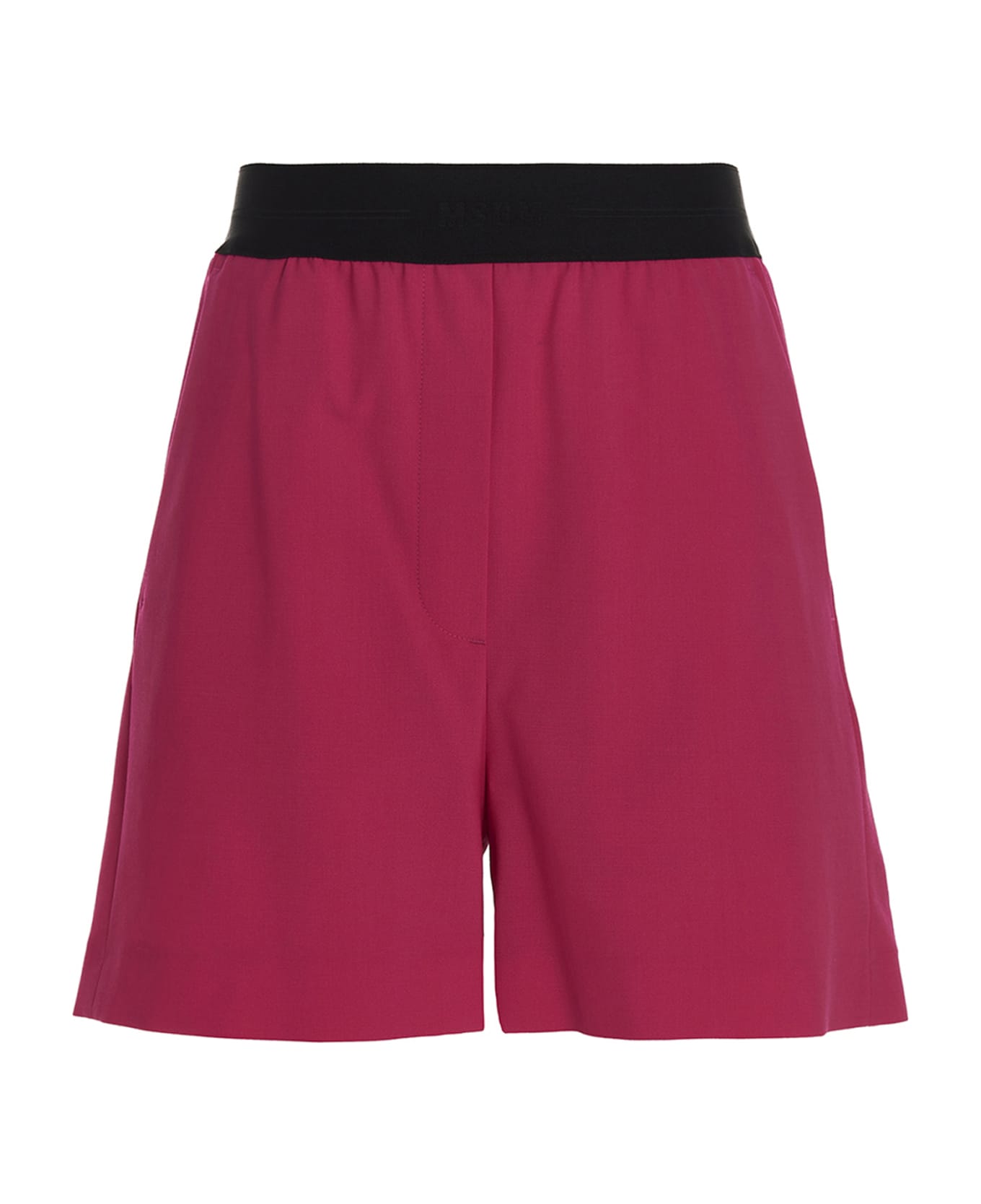 MSGM Wool Bermuda Shorts - Fuchsia