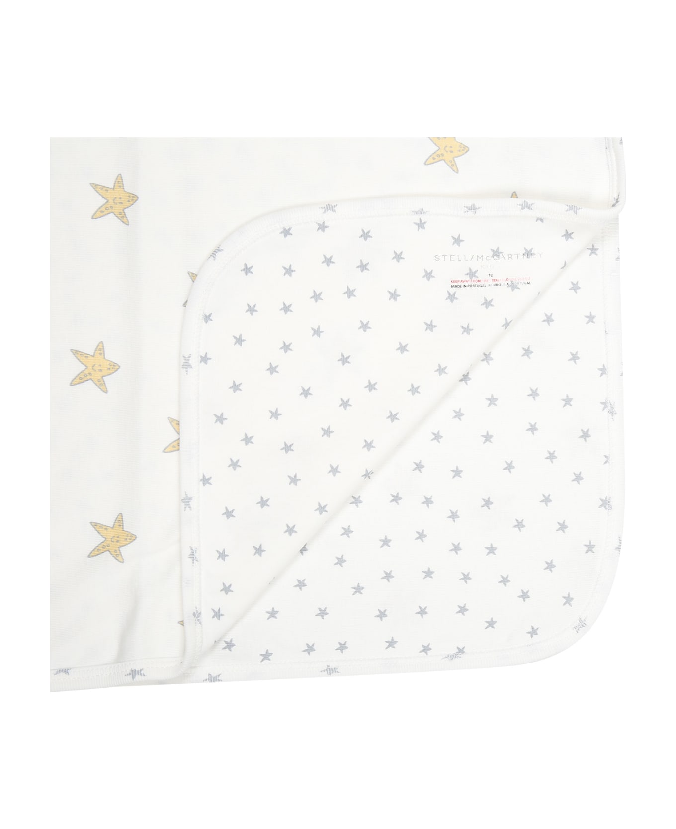 Stella McCartney Kids Ivory Blanket For Babykids With Starfish - Ivory