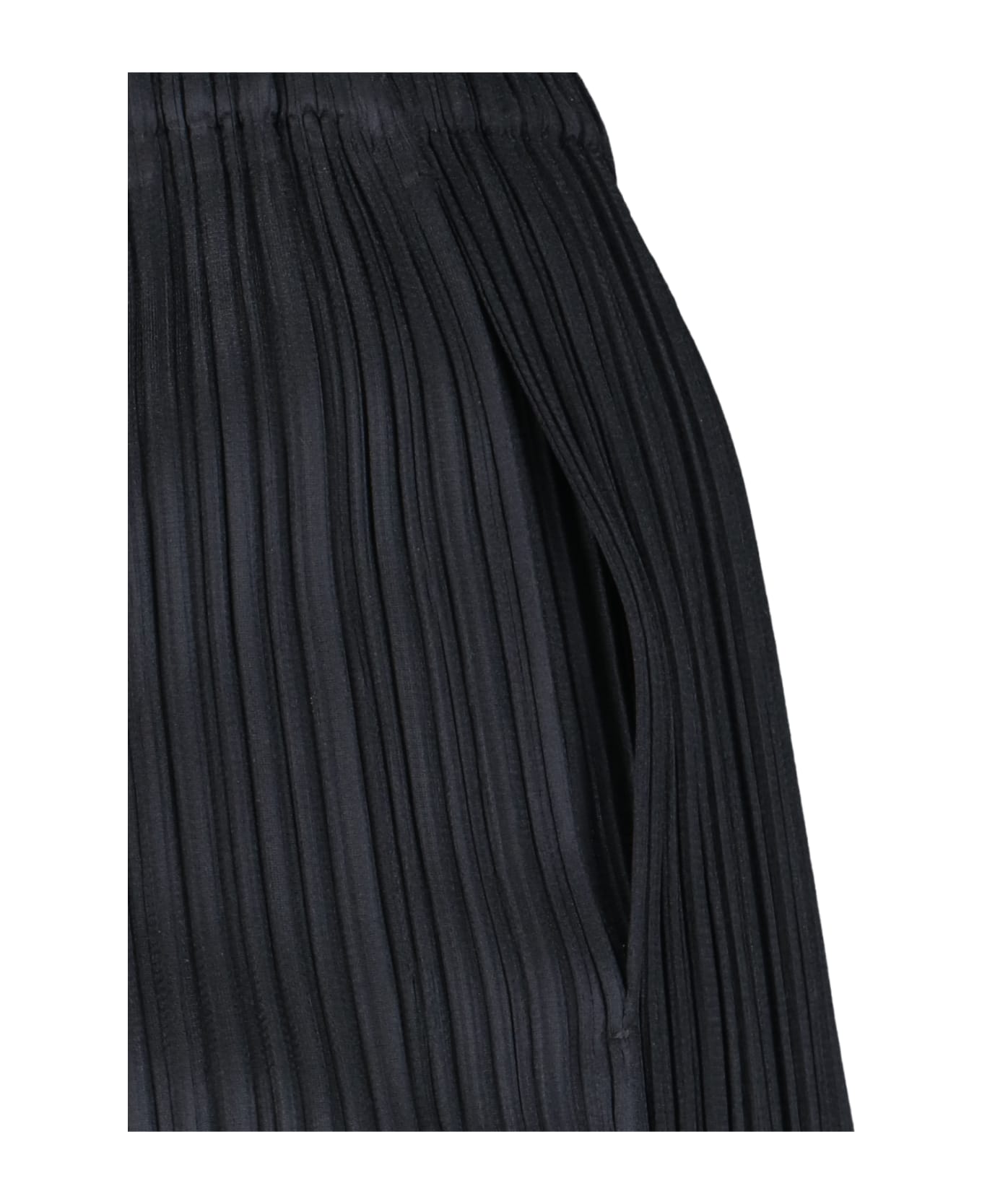 Pleats Please Issey Miyake Pleated Straight Pants - Black  