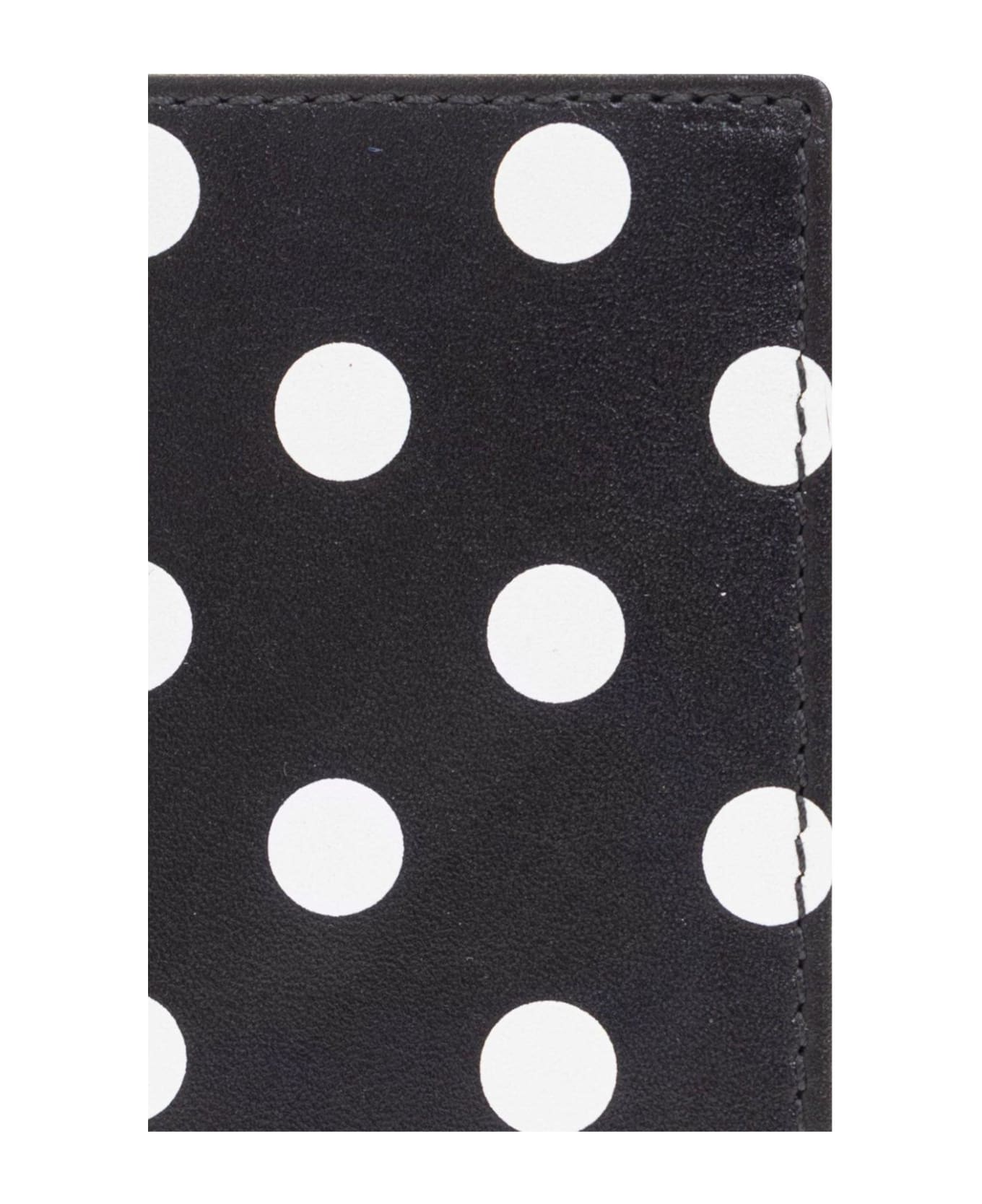 Comme des Garçons Wallet Polka Dot Printed Wallet - Blk Black