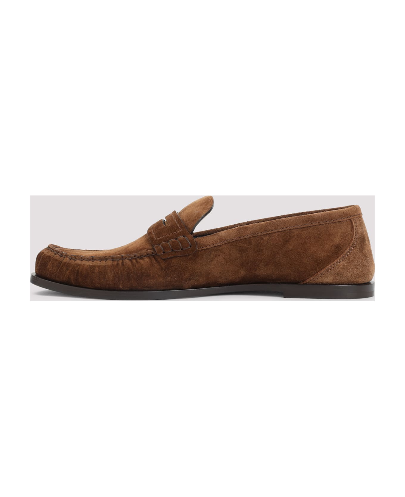 Saint Laurent Suede Leather Loafers - Snuff