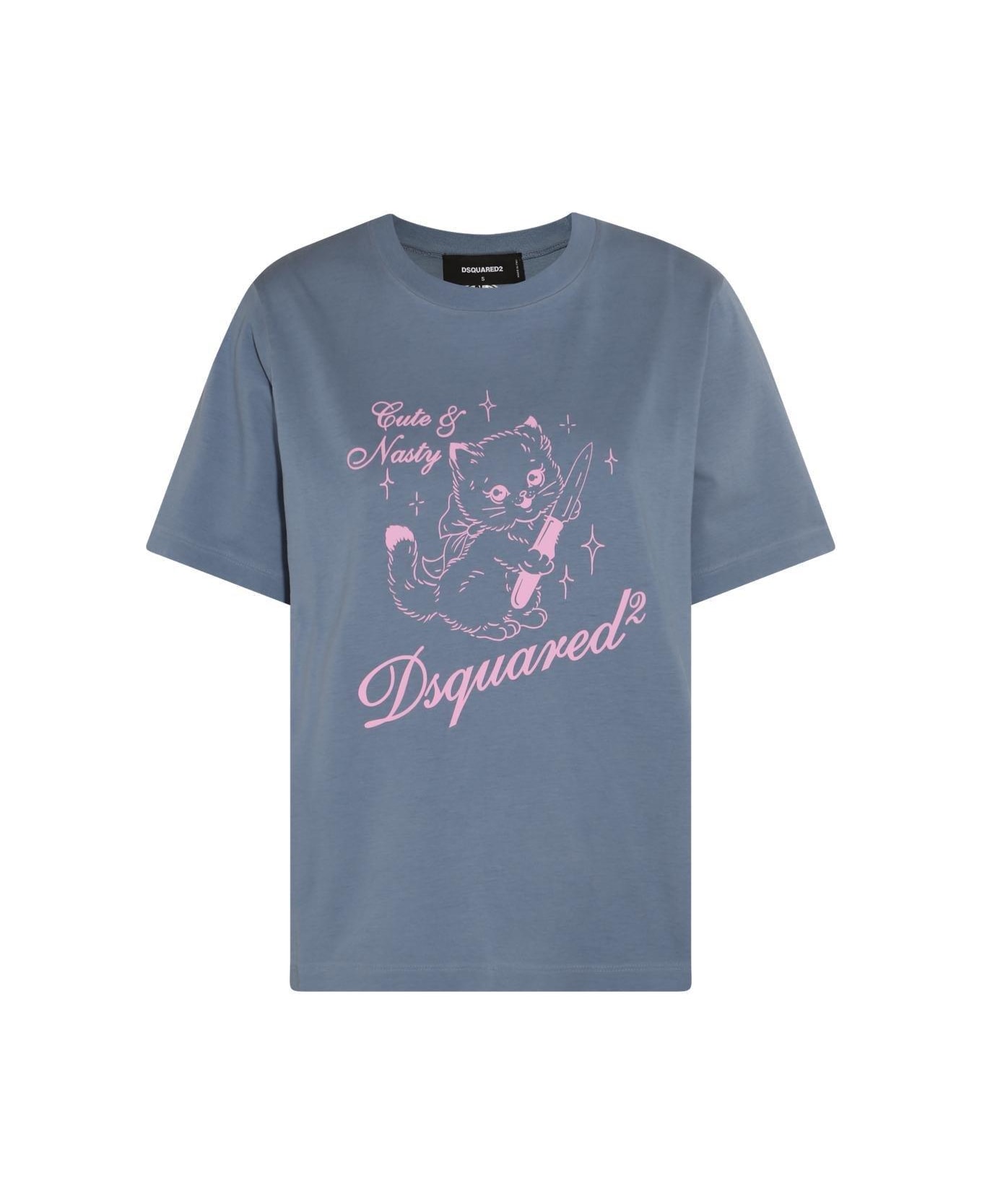 Dsquared2 Graphic Printed Crewneck T-shirt - Grey Tシャツ