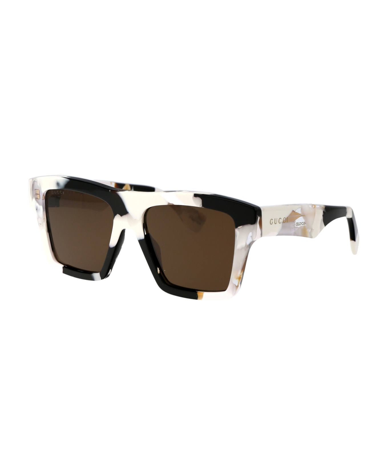 Gucci Eyewear Gg1623s Sunglasses - 002 WHITE WHITE BROWN