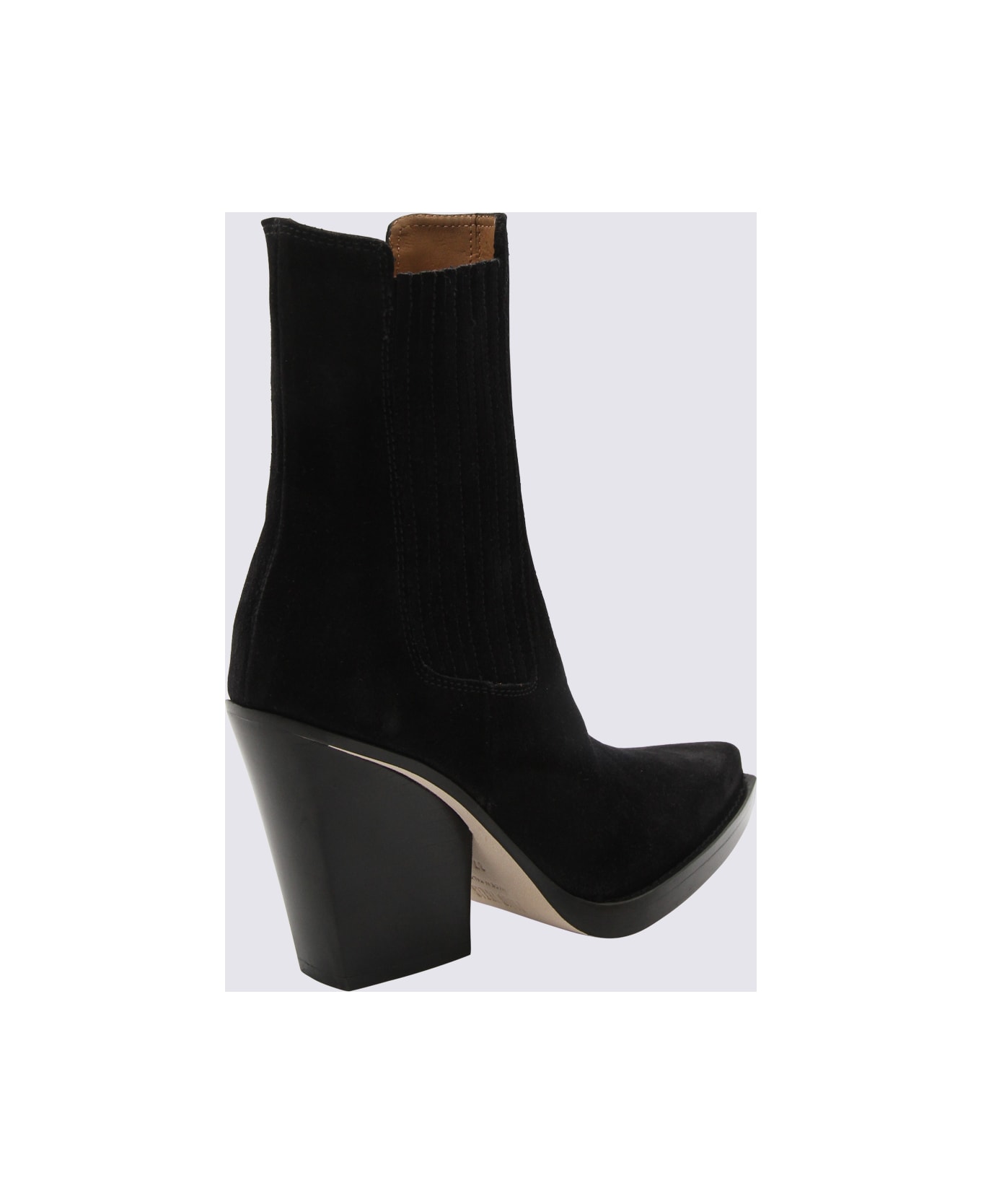 Paris Texas Black Suede Dallas Ankle Boots - Black
