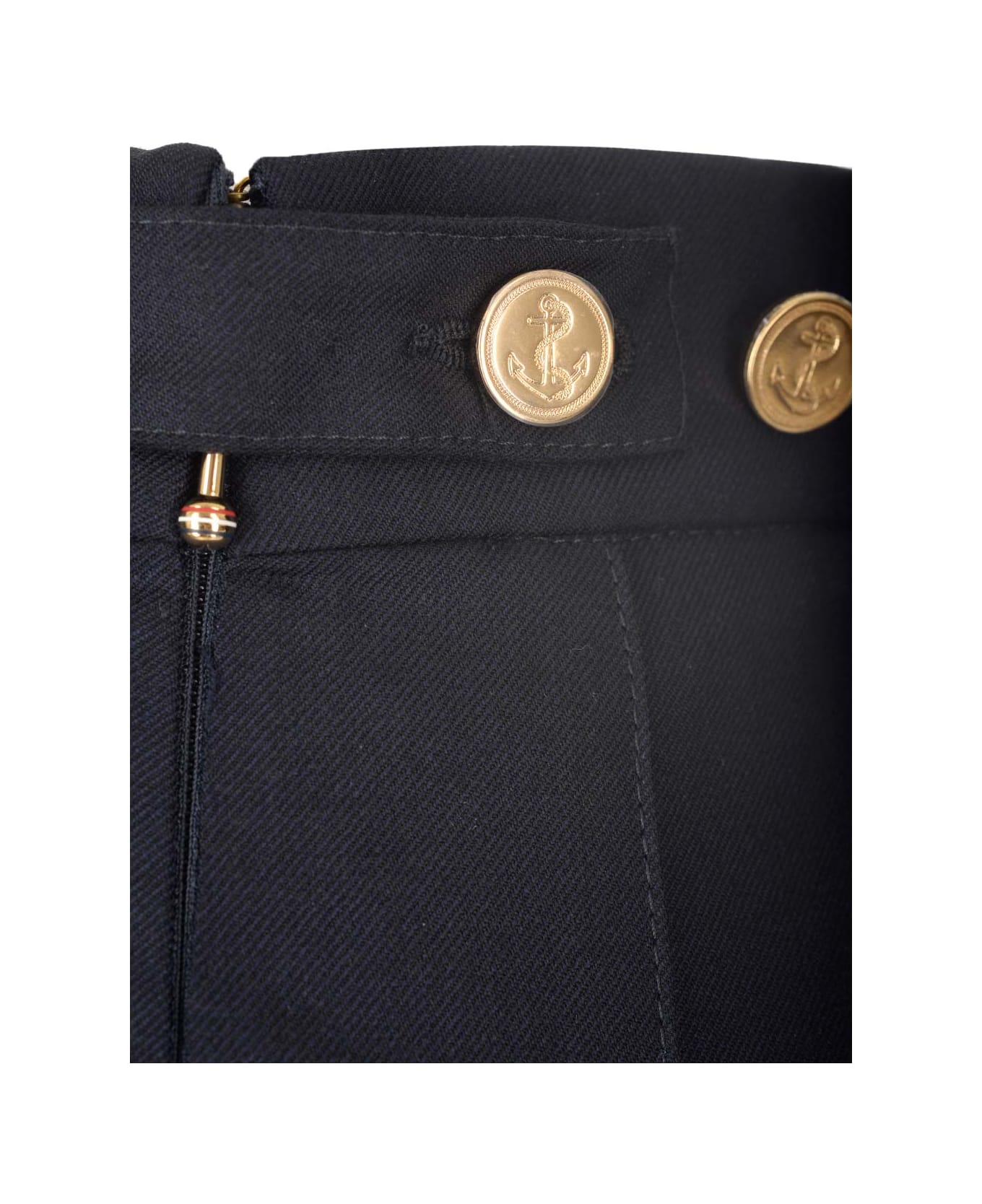 Thom Browne Pleated Midi Skirt - Blue