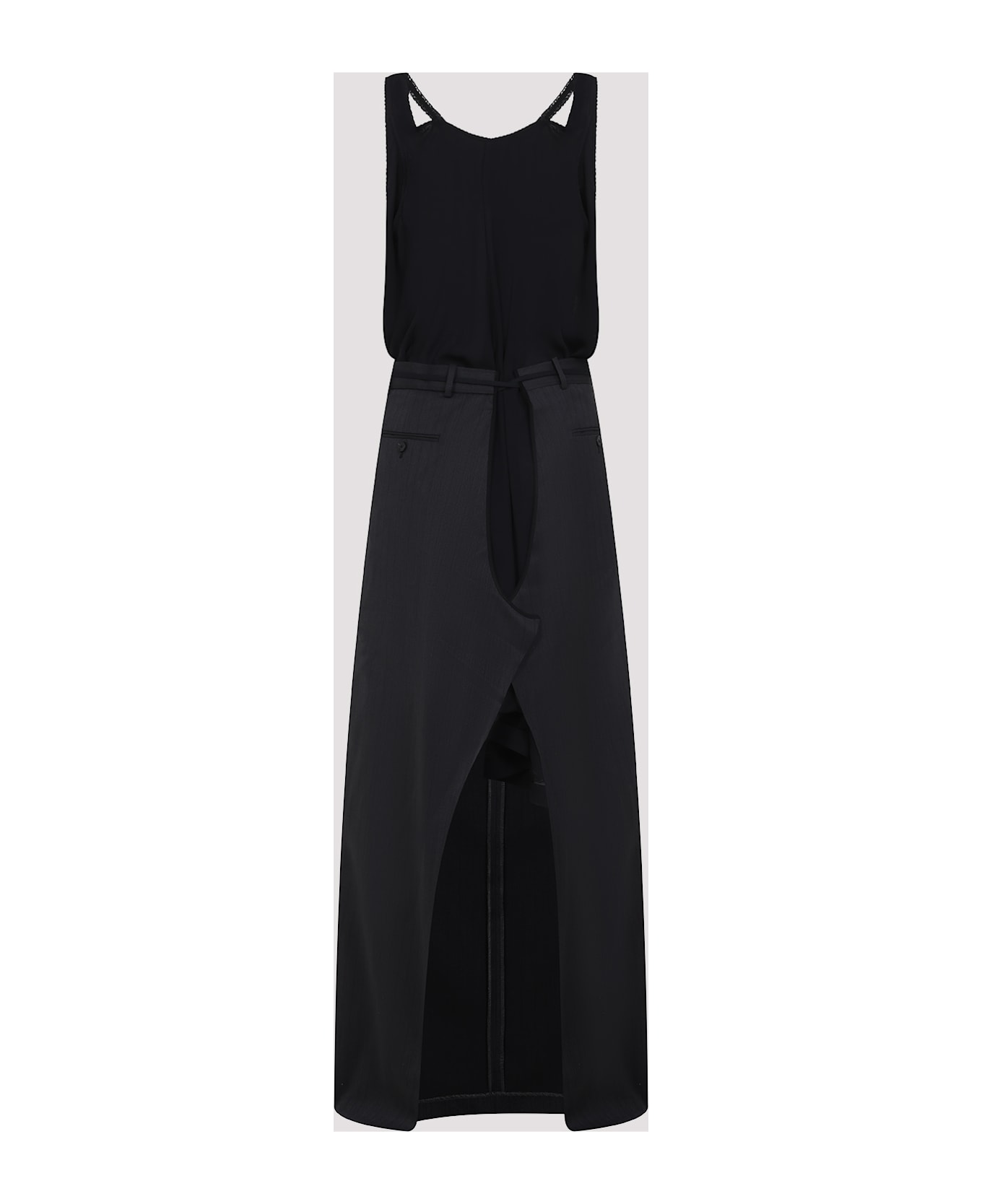 Balenciaga Patched Slip Dress - Black