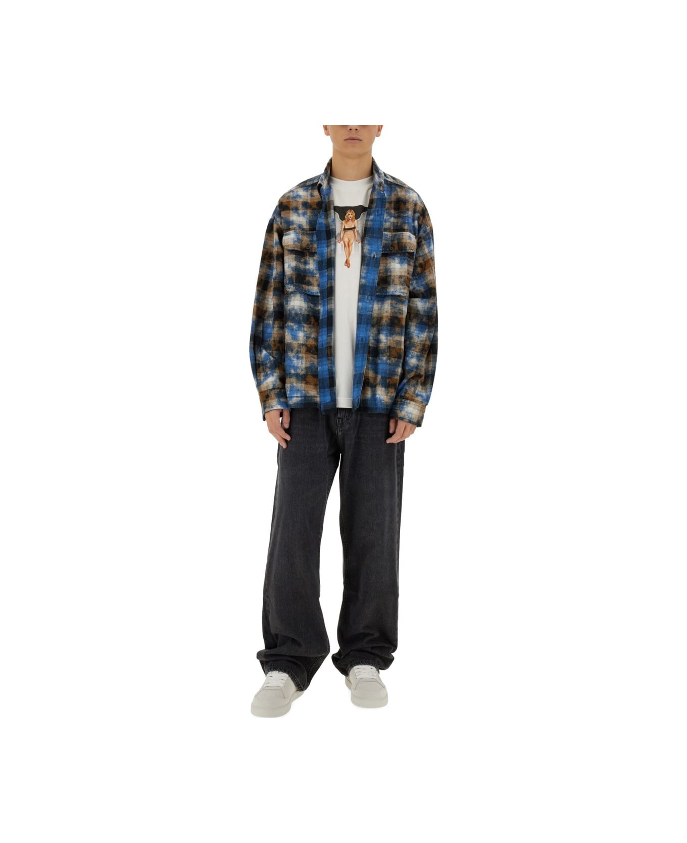Palm Angels Plaid Shirt - MULTICOLOUR