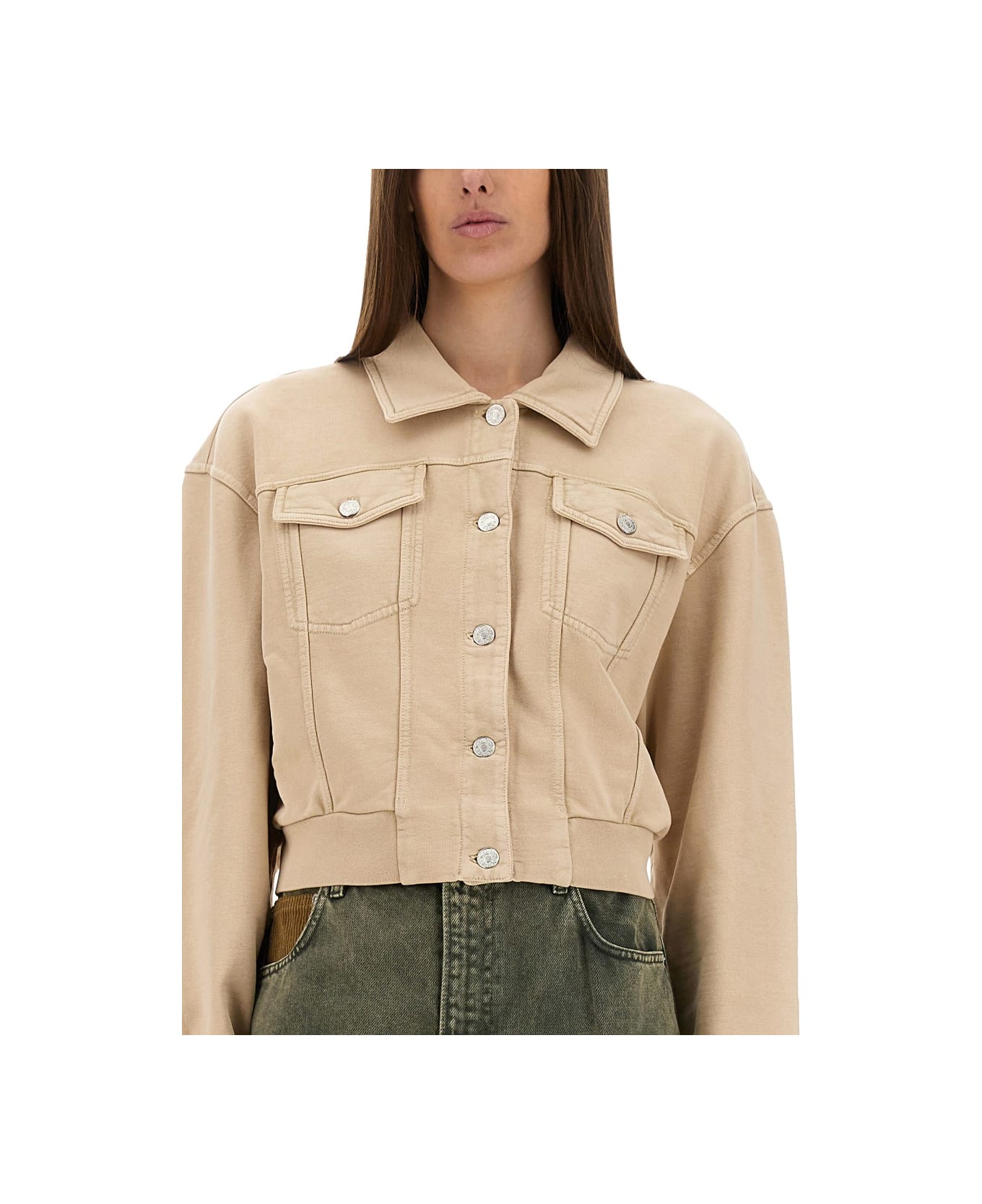 M05CH1N0 Jeans "urban" Jacket - BEIGE