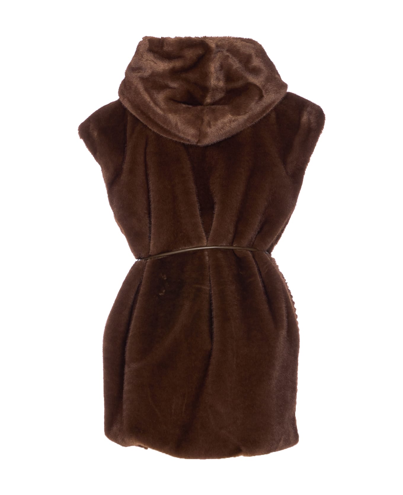 Liu-Jo Faux Fur Vest - Brown