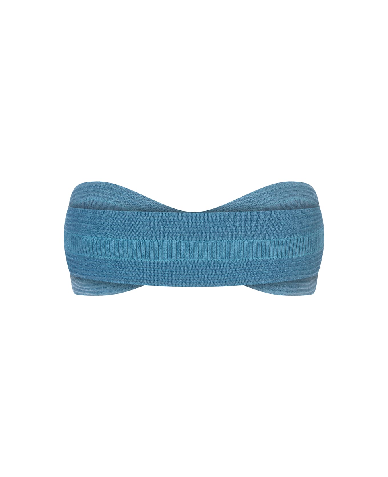 retrofete Aqua Blue Capri Bandage Knit Bra - Blu