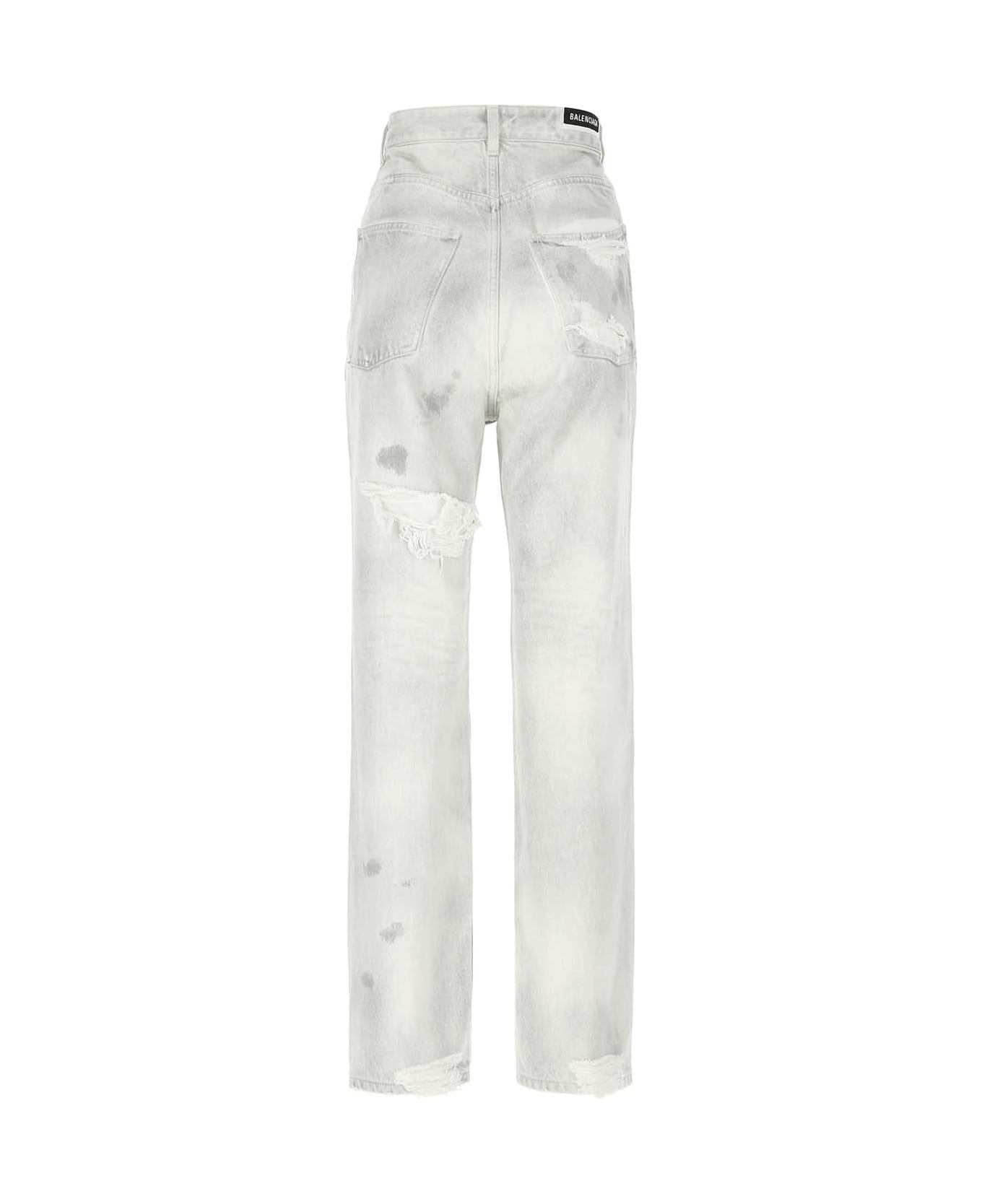 Balenciaga Light Grey Denim Jeans - STONEWASHWHITE ボトムス
