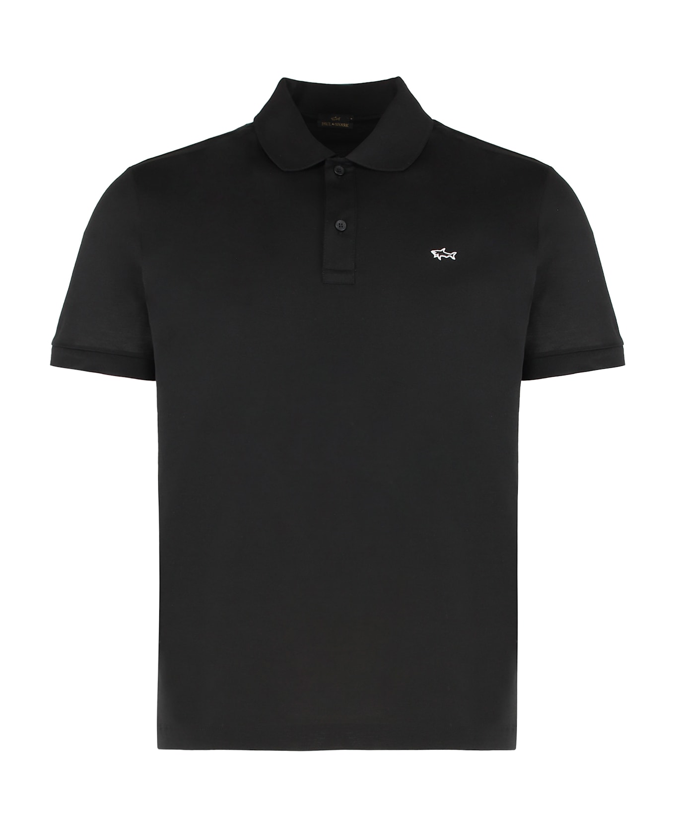 Paul&Shark Cotton Piqué Polo Shirt - BLACK