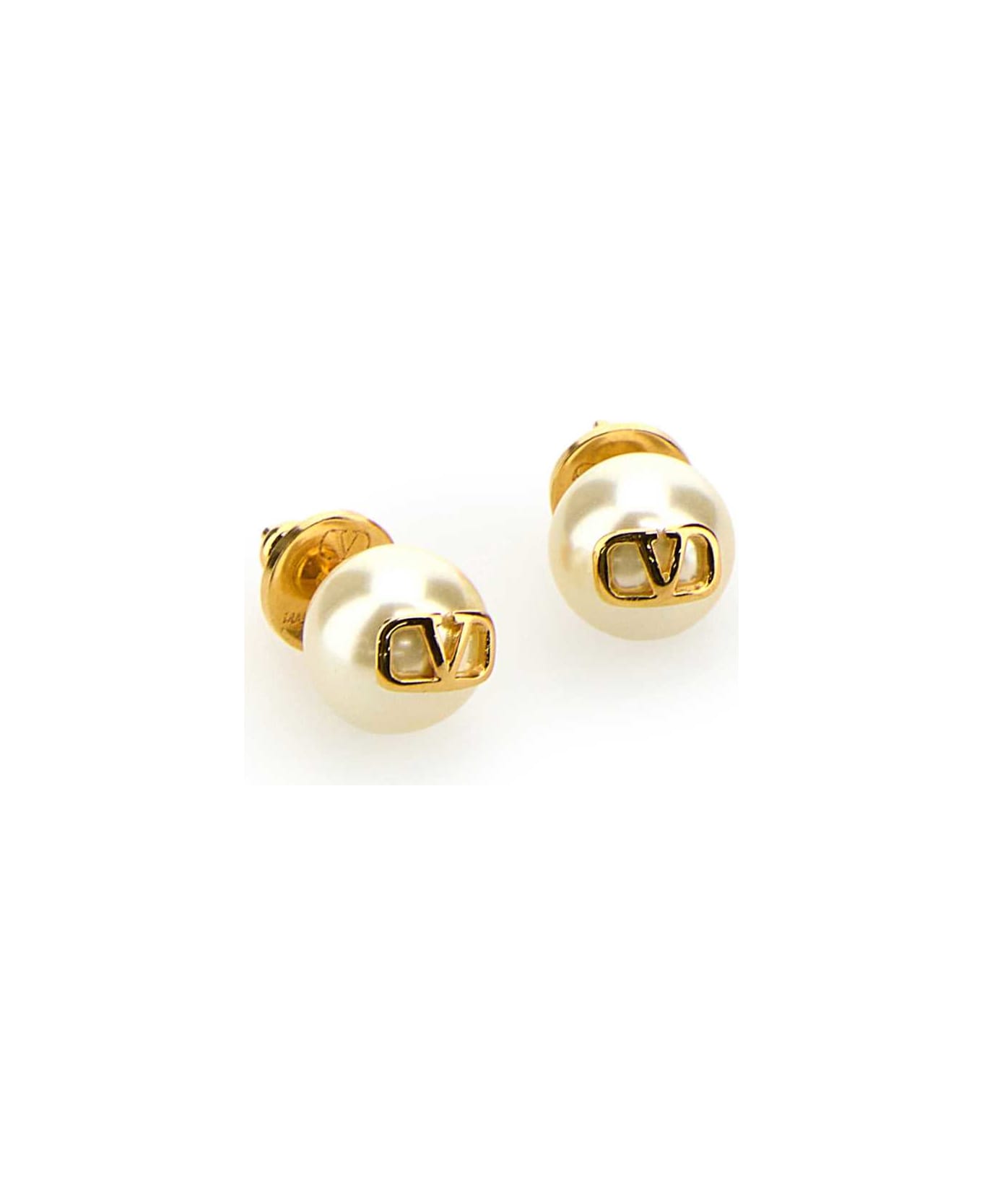Valentino Garavani Ivory Pearls Earrings - ORO18CREAM