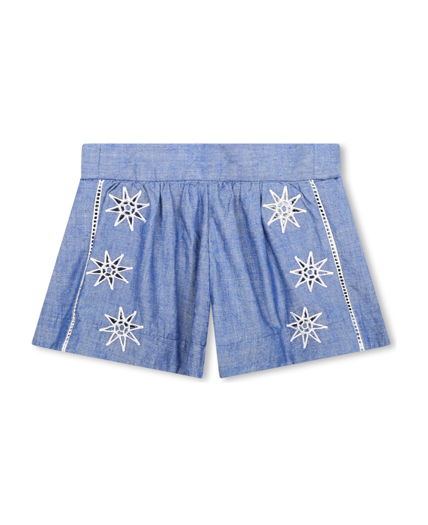 Chloé Shorts With Embroidery - Blue ボトムス