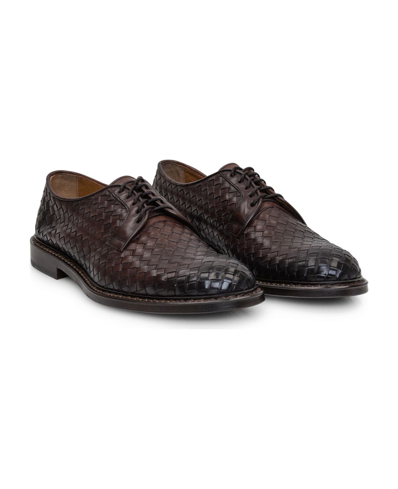 Doucal's Derby Woven Lace-up - FDO T.MORO