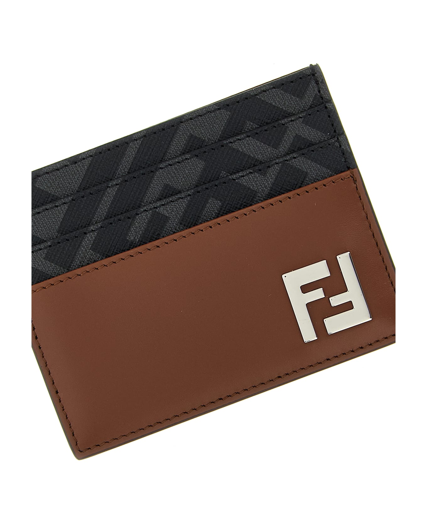 Fendi 
squared Ff
 Card Holder - Brown