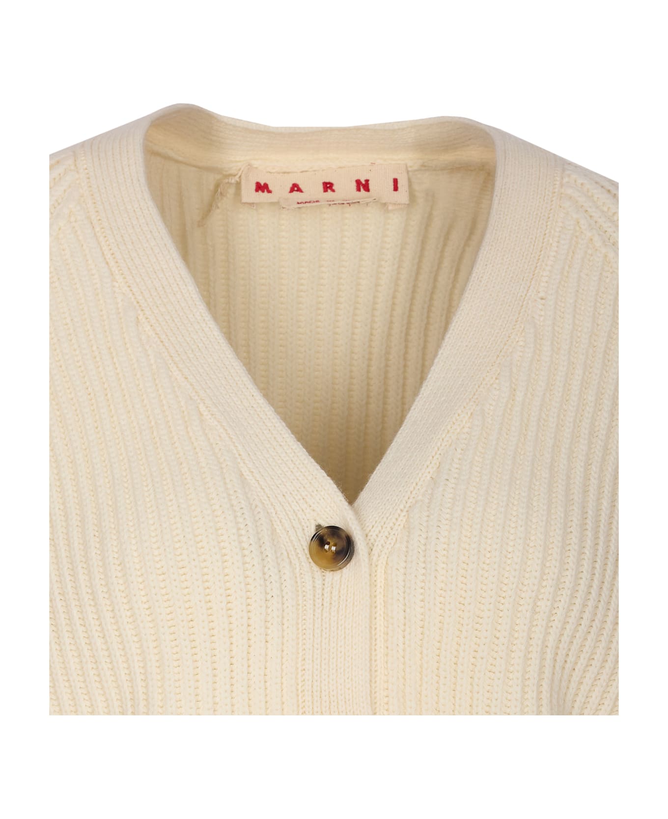 Marni Knitted Cardigan - White