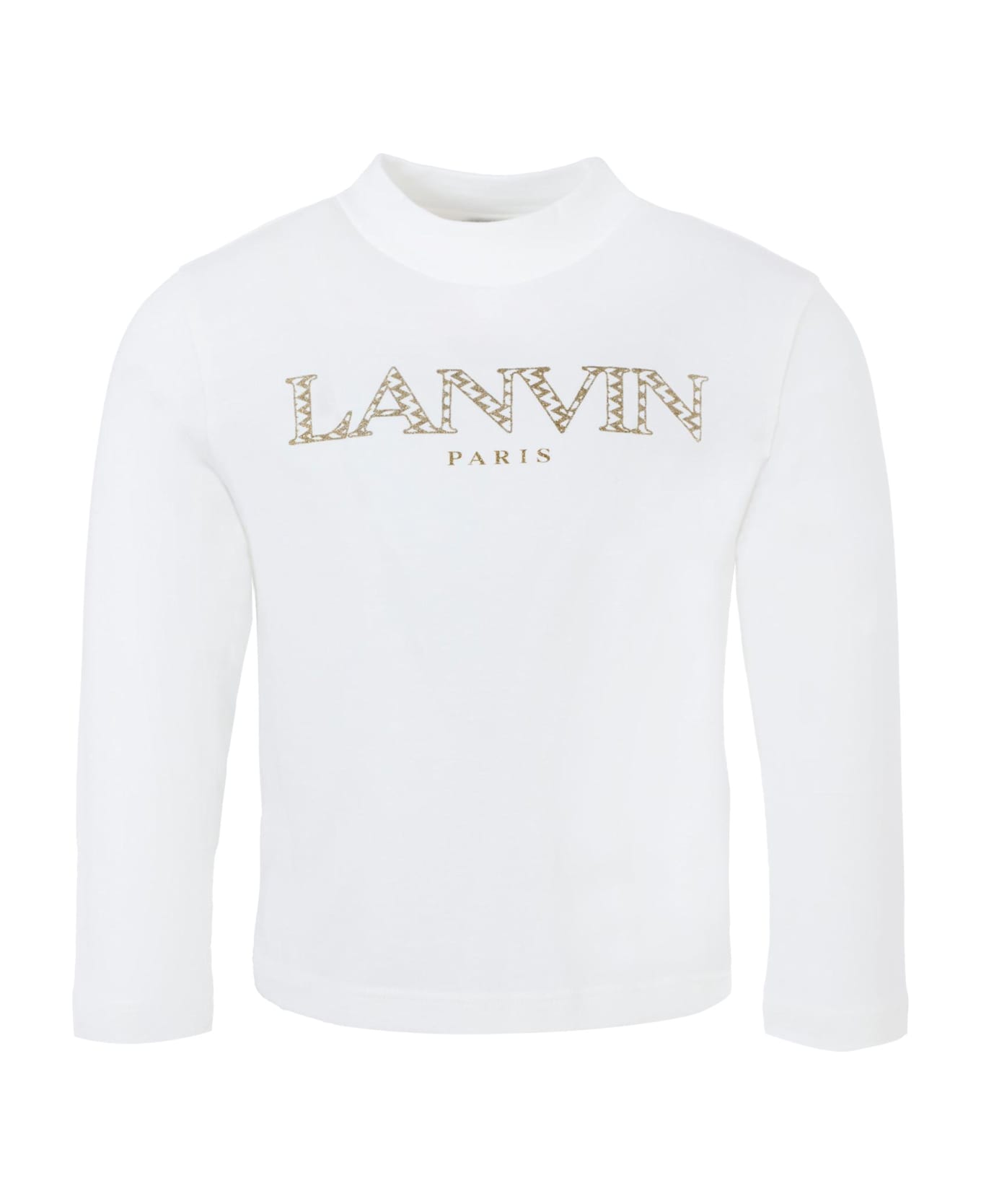Lanvin White T-shirt For Girl With Logo - White