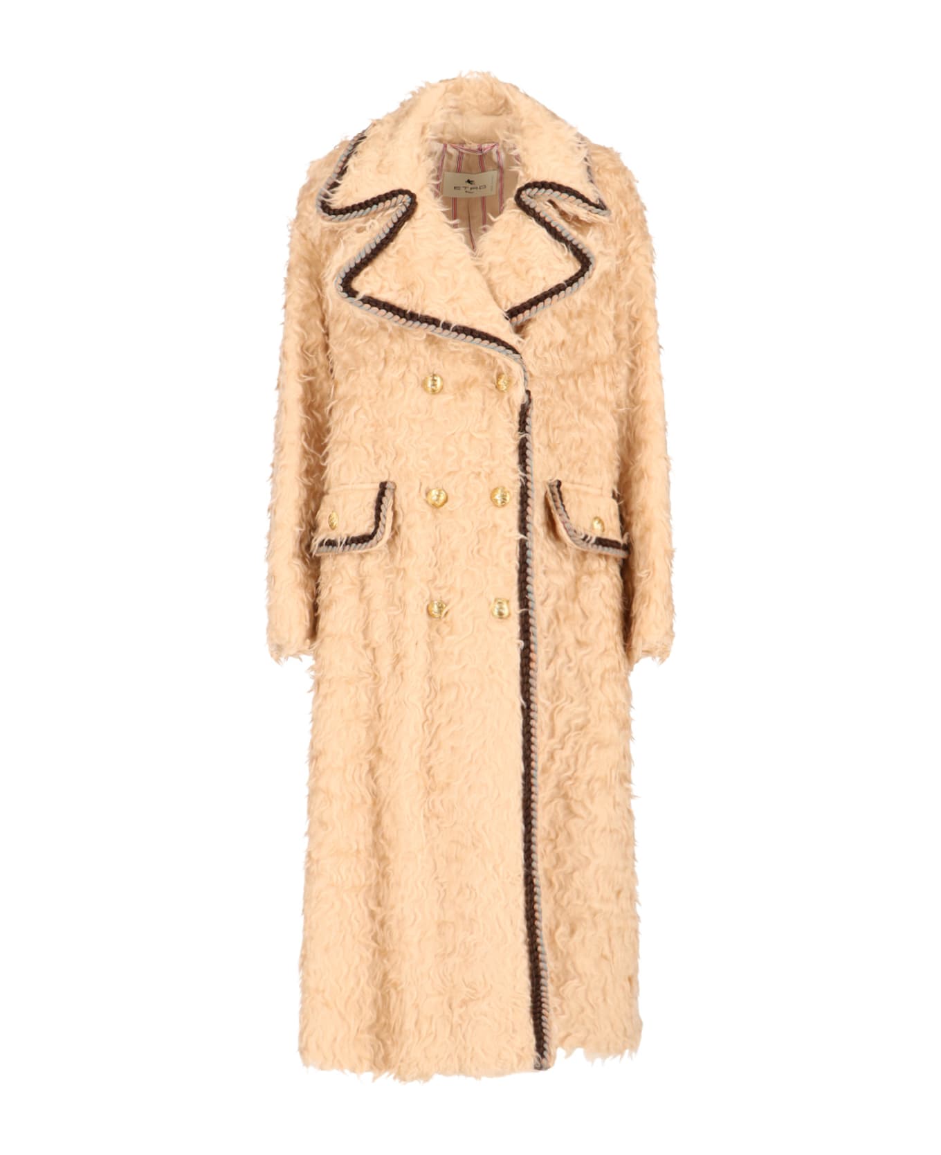 Etro Long Double-breasted Coat - Beige