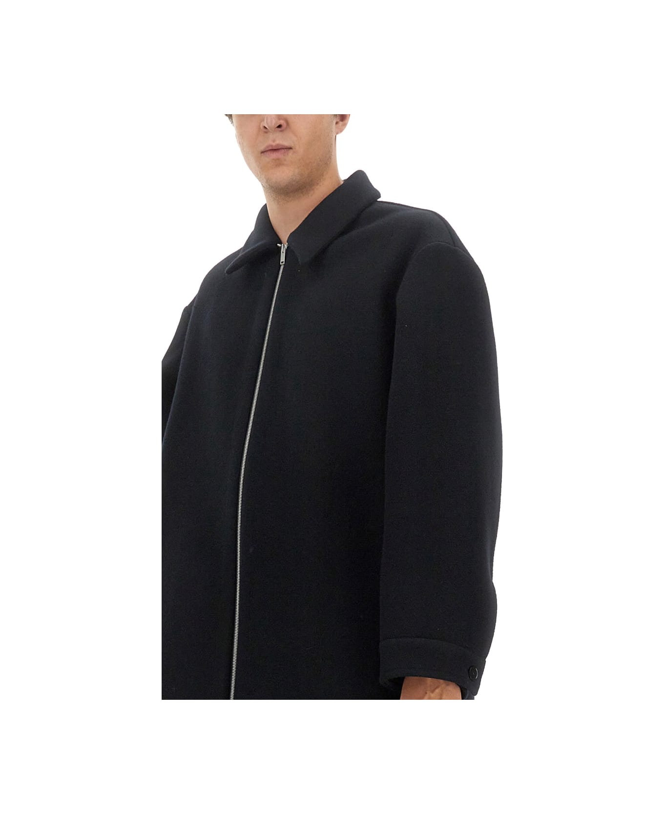 Jil Sander Wool Coat - BLACK
