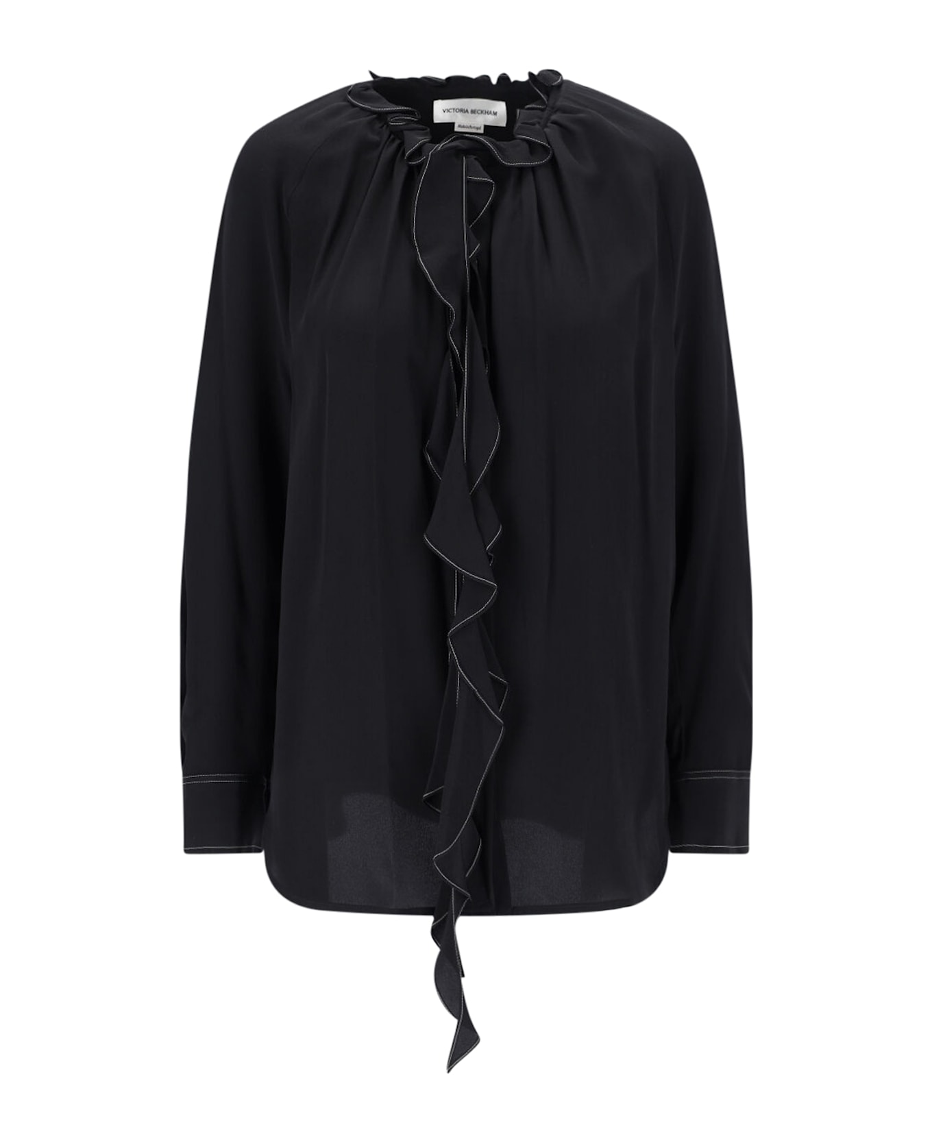 Victoria Beckham Shirt With Ruffles - Black