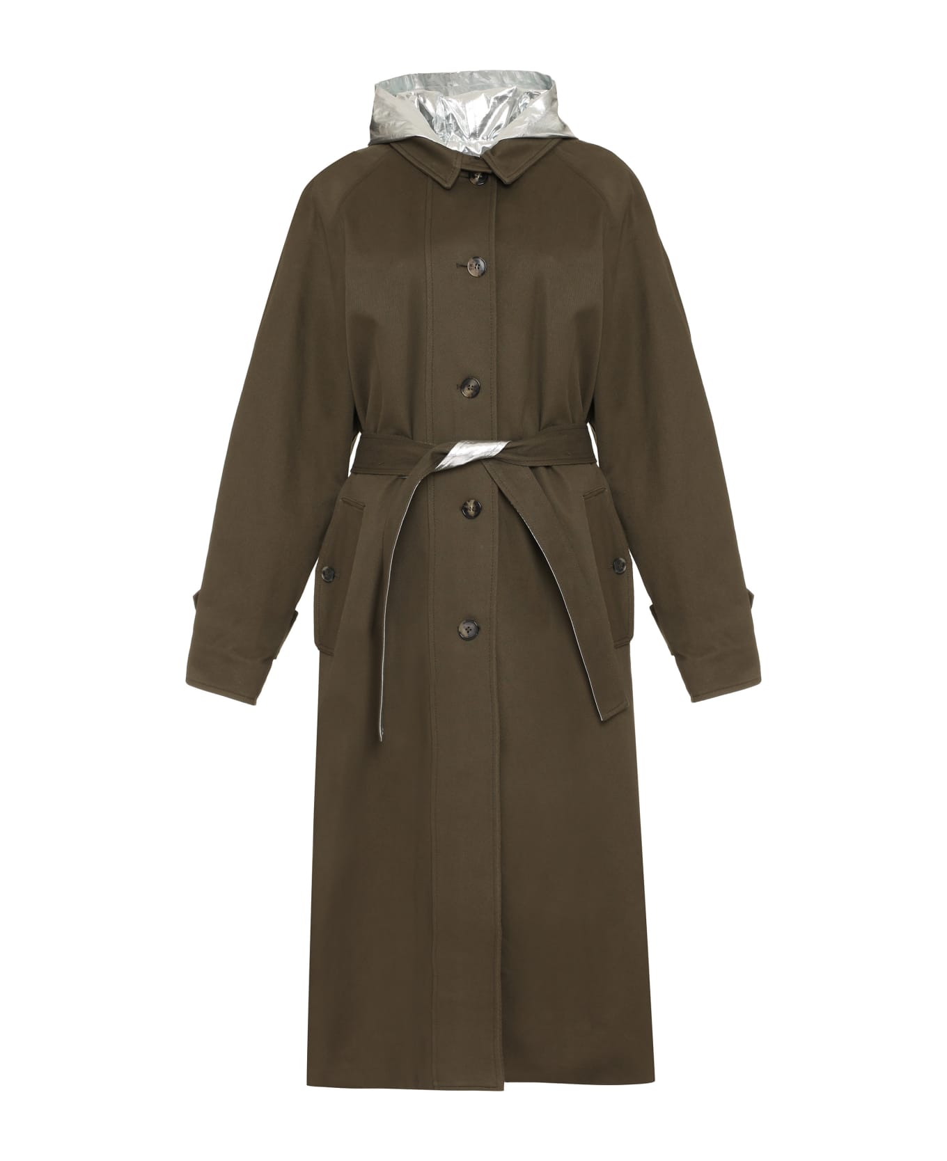 Paco Rabanne Cotton Trench Coat - green
