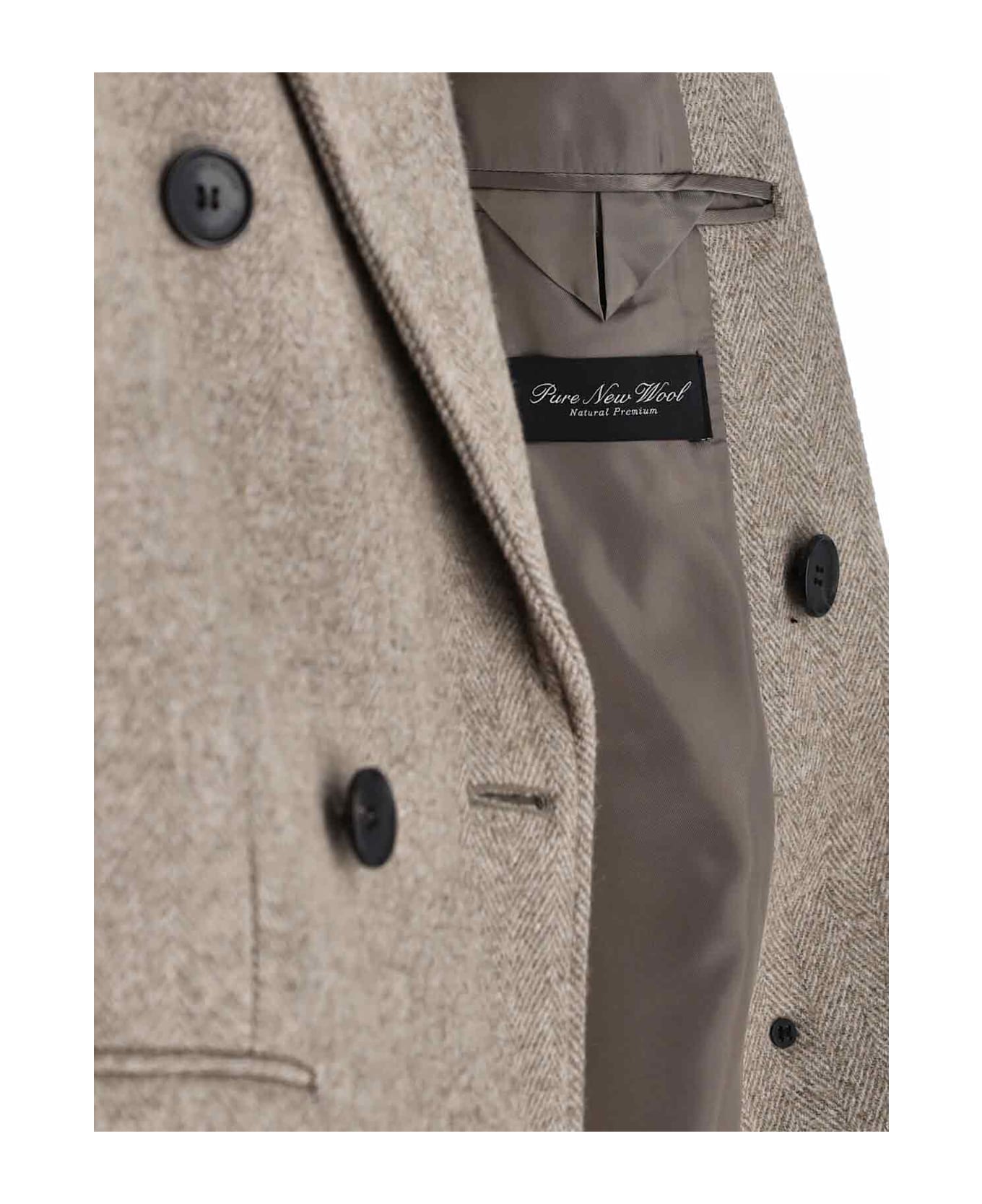 Dunst Double-breasted Wool Blend Coat - Beige