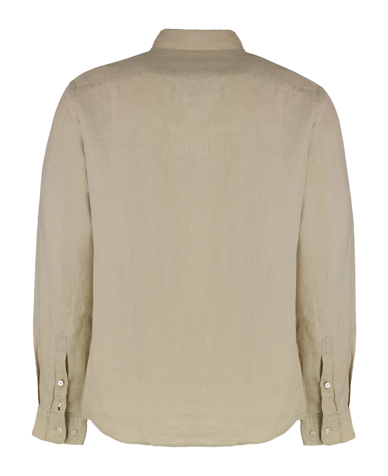 Hugo Boss Long Sleeve Linen Shirt - Sand