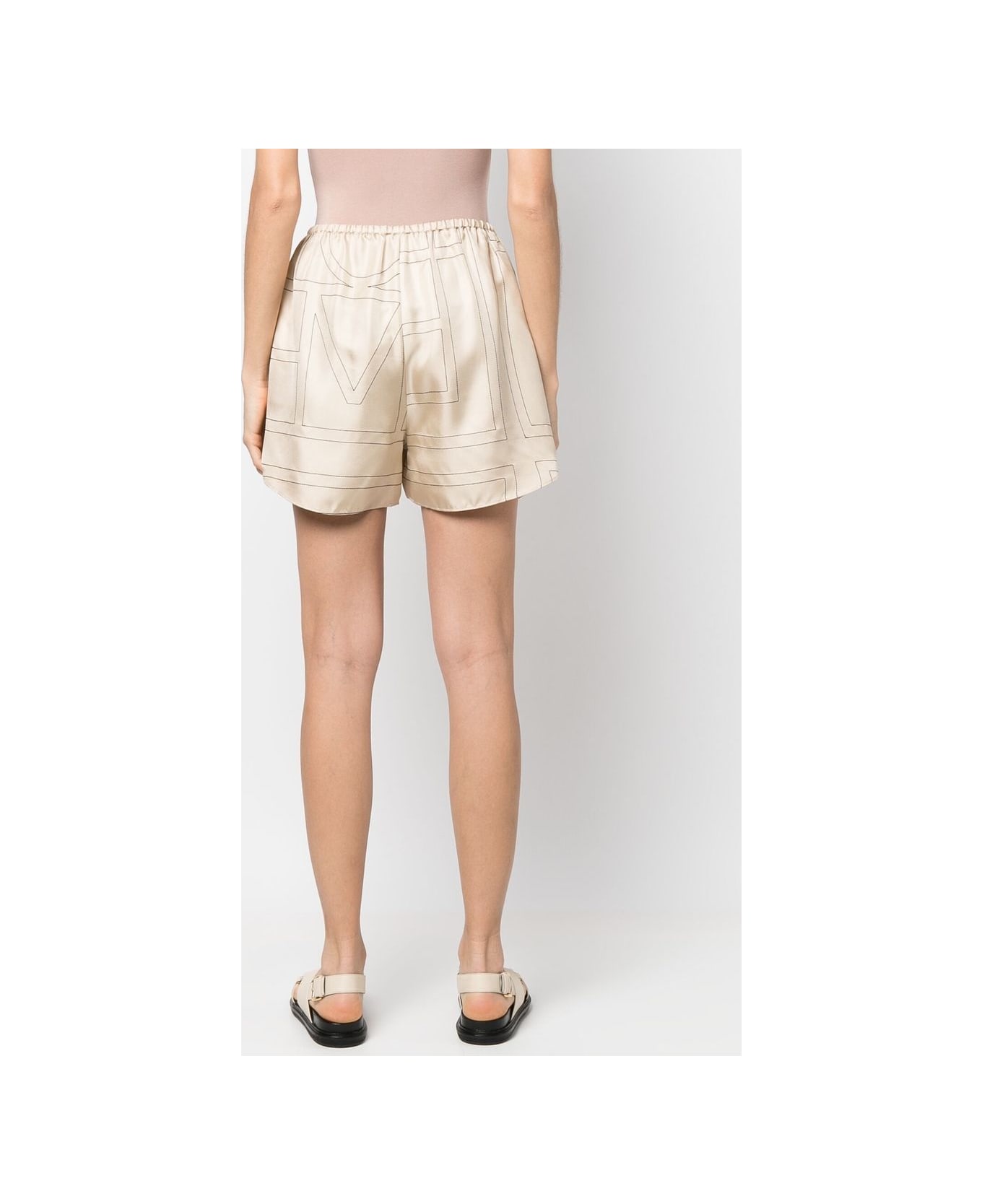 Totême Silk Pajama Shorts - Ivory