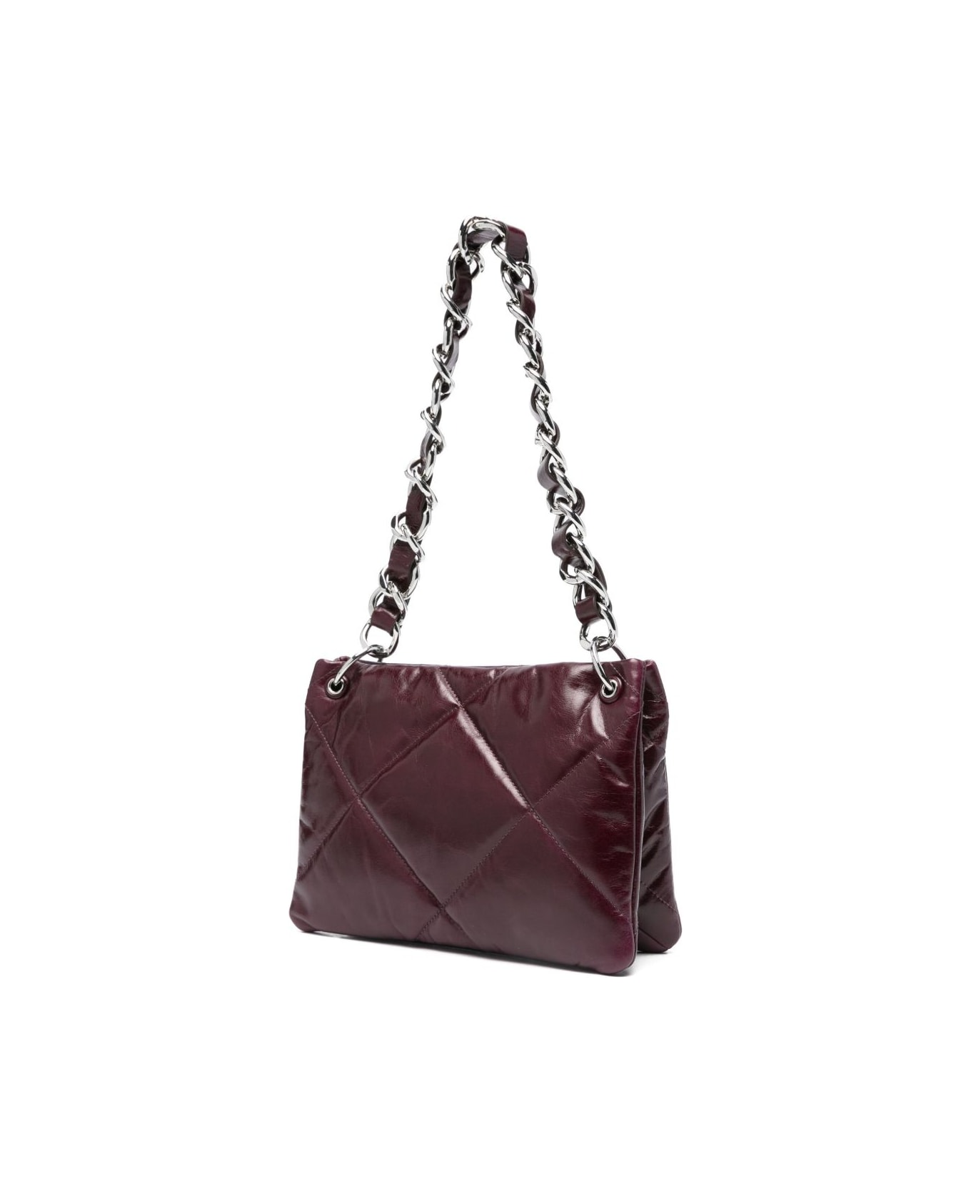 Tory Burch Kira Leather Shoulder Bag - Bordeaux