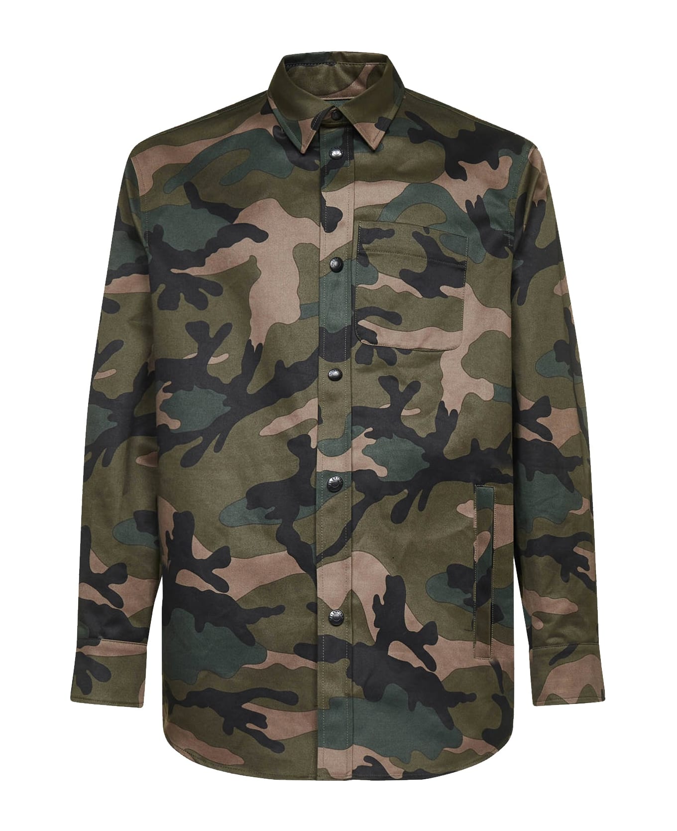 Valentino Camouflage Print Shirt - Green シャツ
