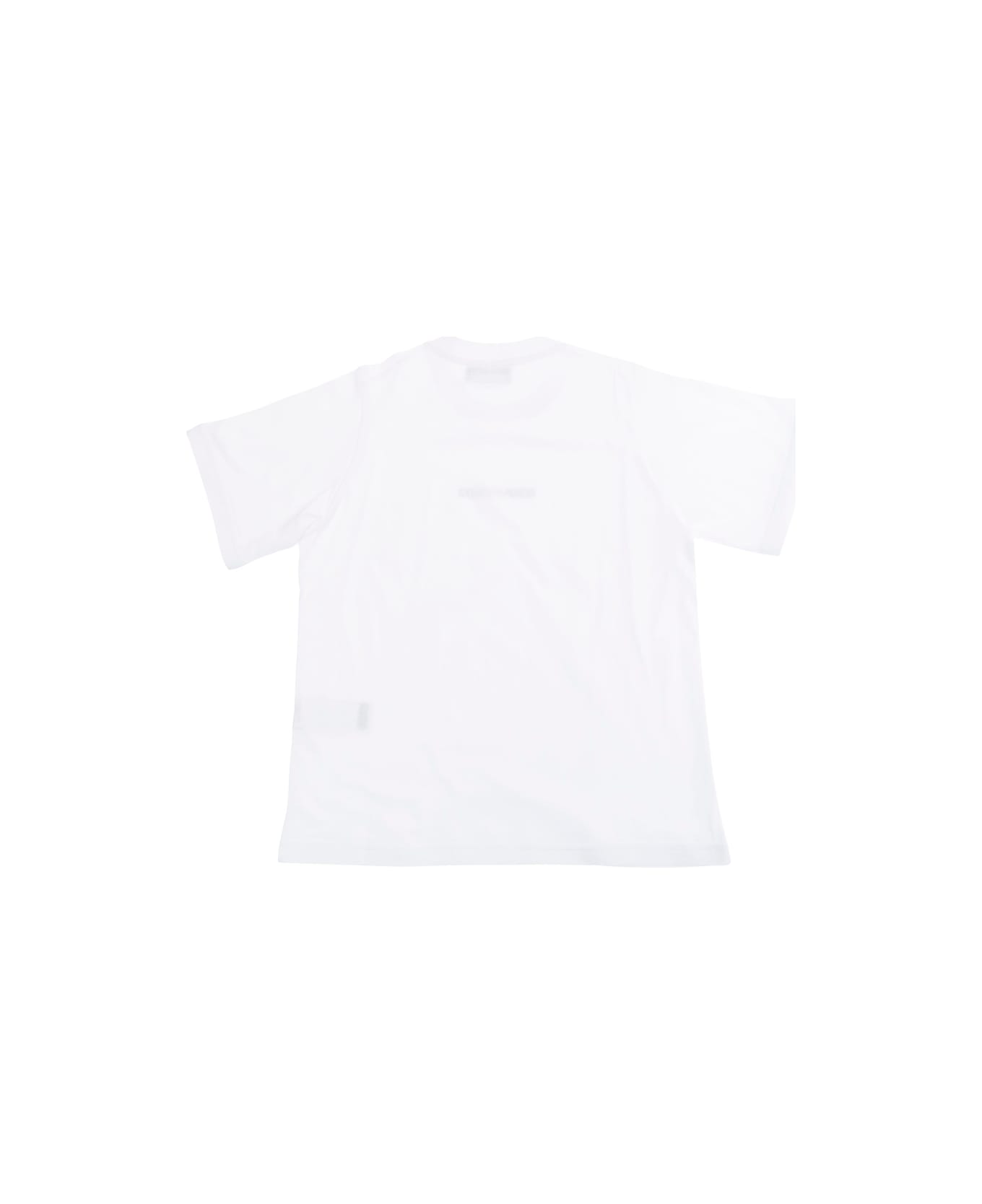Dsquared2 White Crewneck T-shirt With Logo Lettering On The Front In Cotton Boy - White