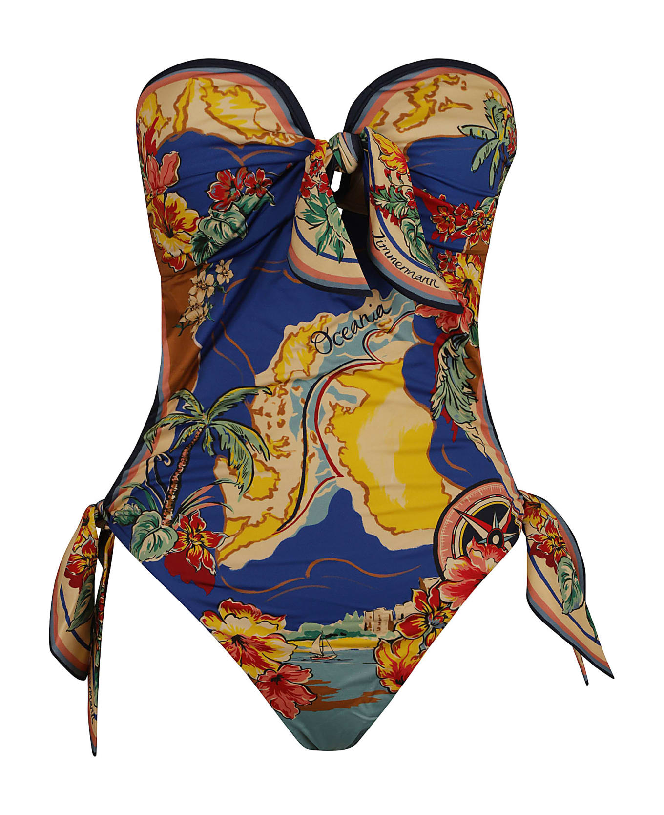 Zimmermann Alight Scarf Tie Swimsuit - Multicolor