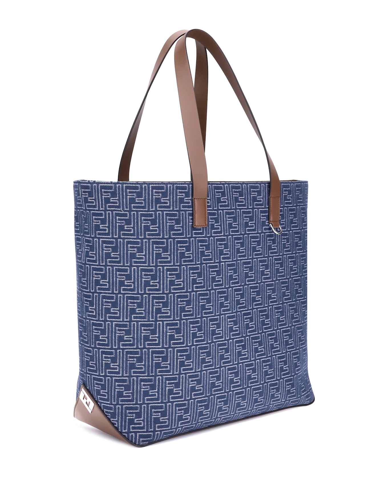 Fendi Embroderied Denim Tote Bag