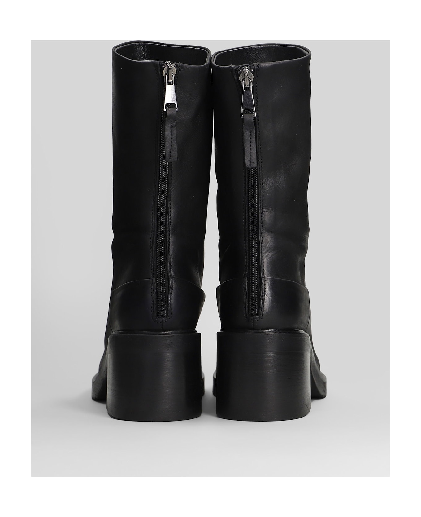 Elena Iachi High Heels Ankle Boots In Black Leather - black