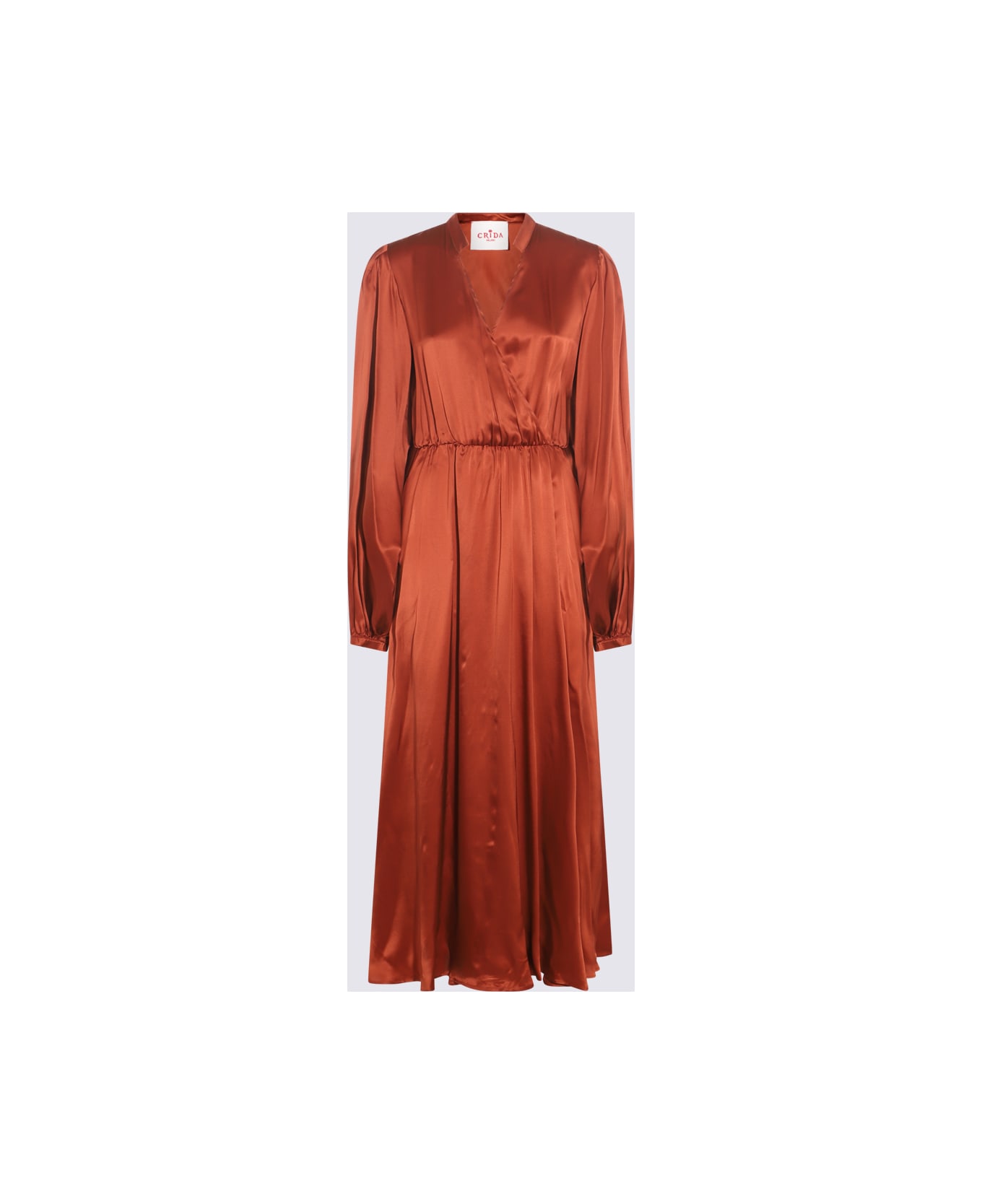 Crida Milano Bronze Satin Matera Long Dress