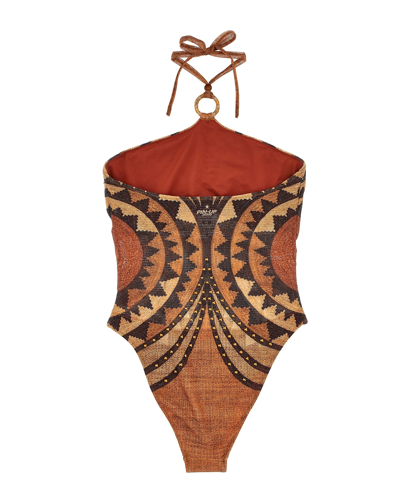 Pin-Up Stars 
intreccio Africano
 One-piece Swimsuit - Brown