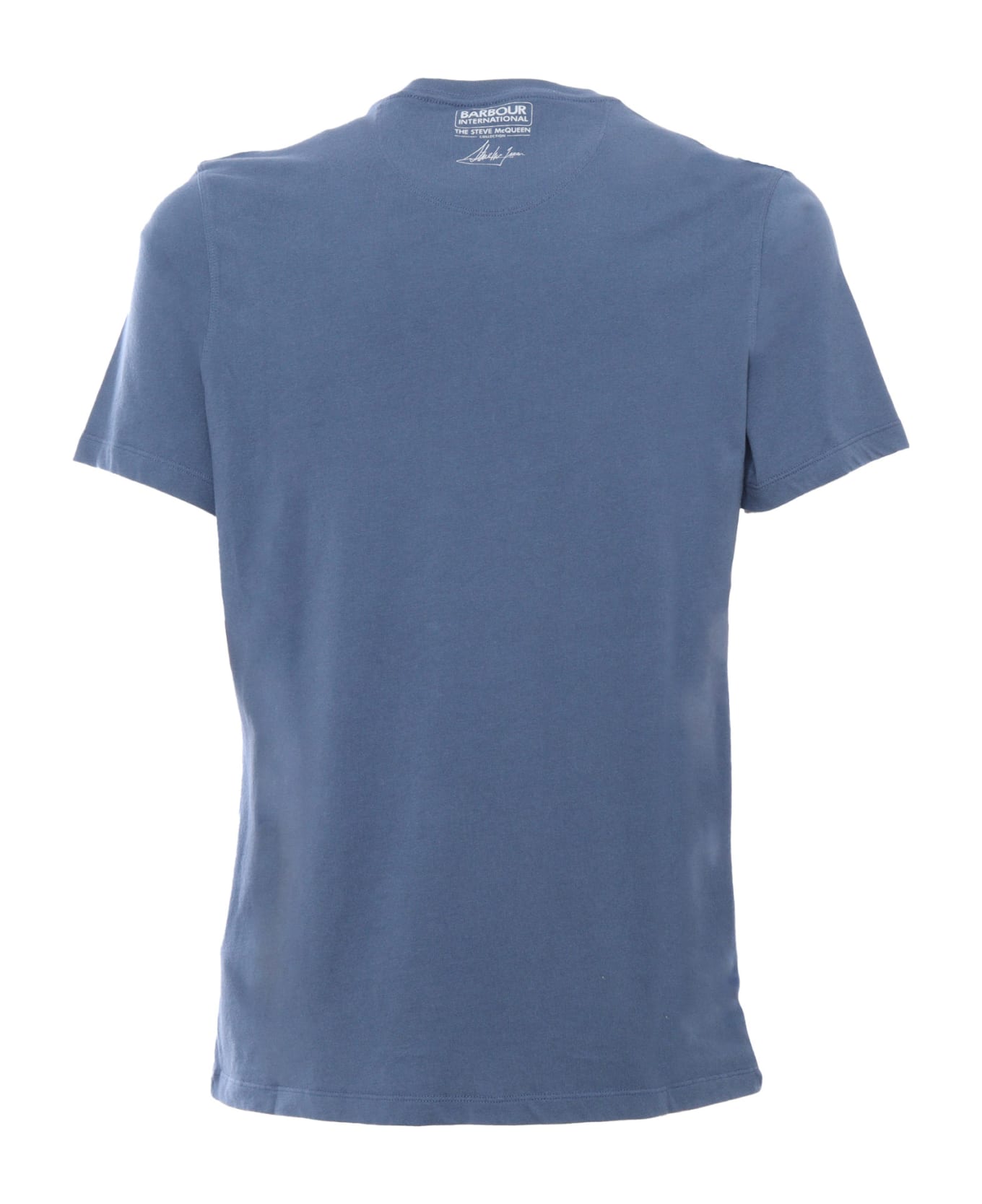 Barbour Blu Patterned T-shirt - BLUE